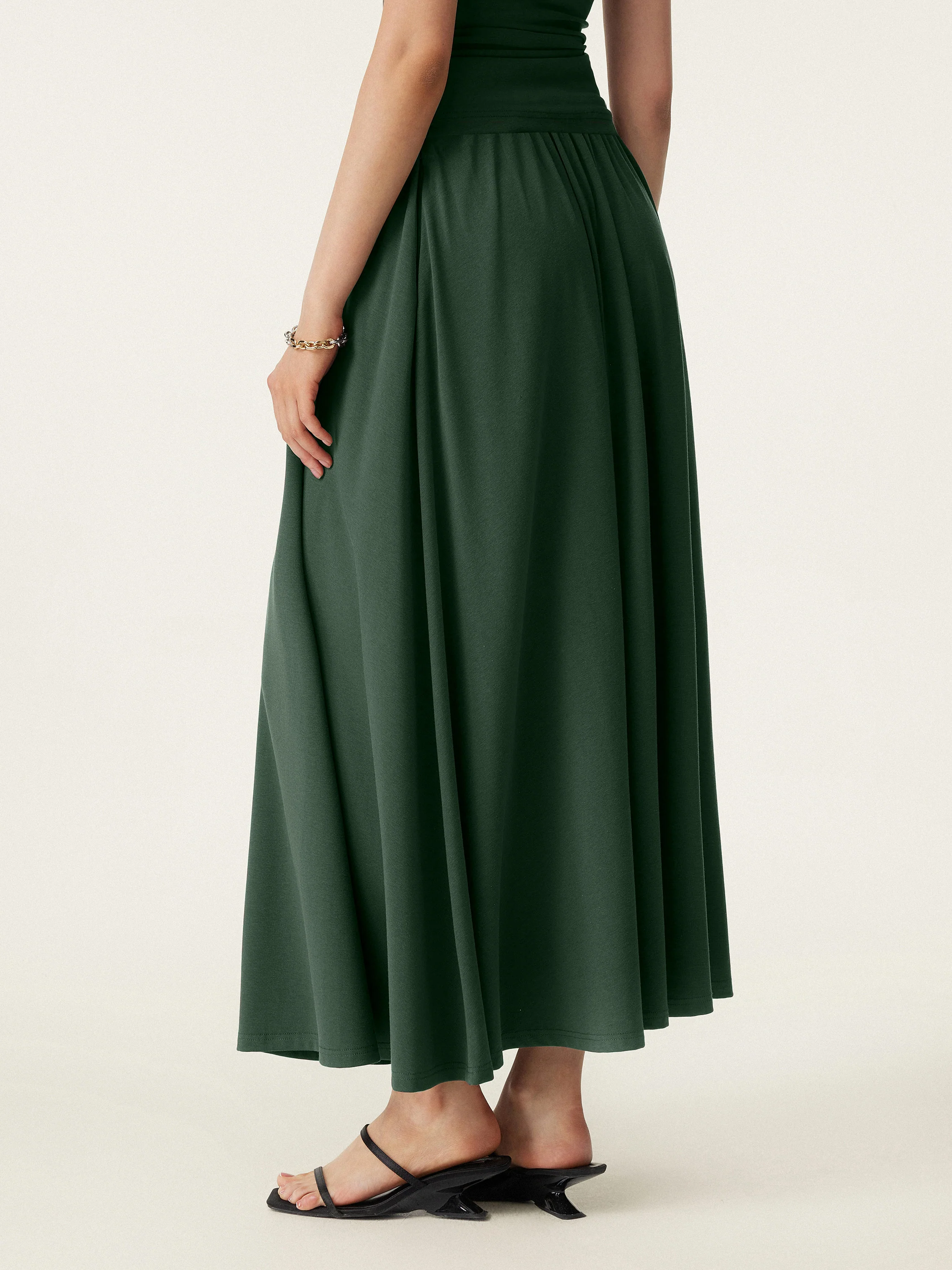 Maxi Umbrella Skirt with Pockets - Image 5