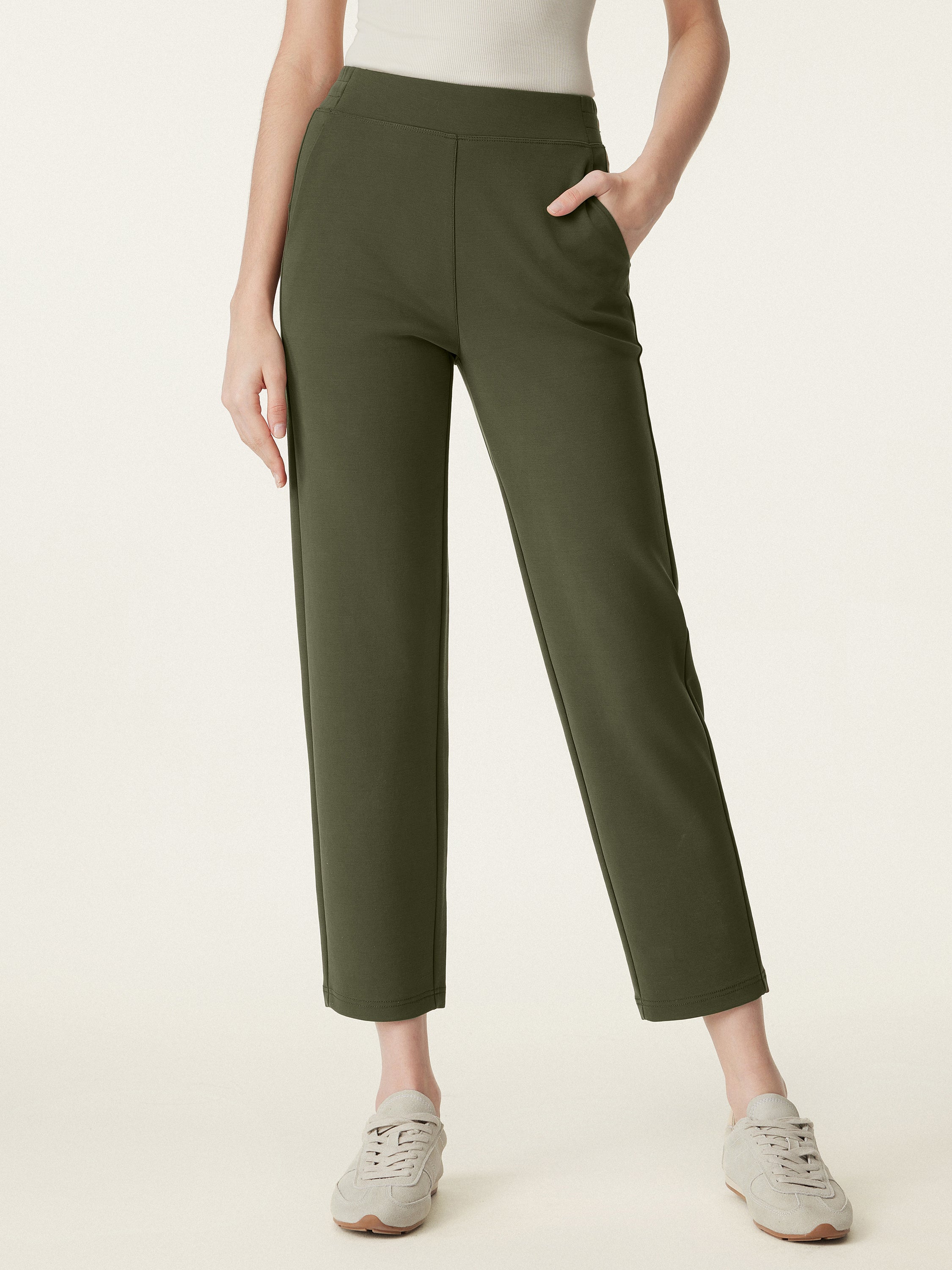 Mid Rise Pull-on Tapered Pant with Pockets - Image 11