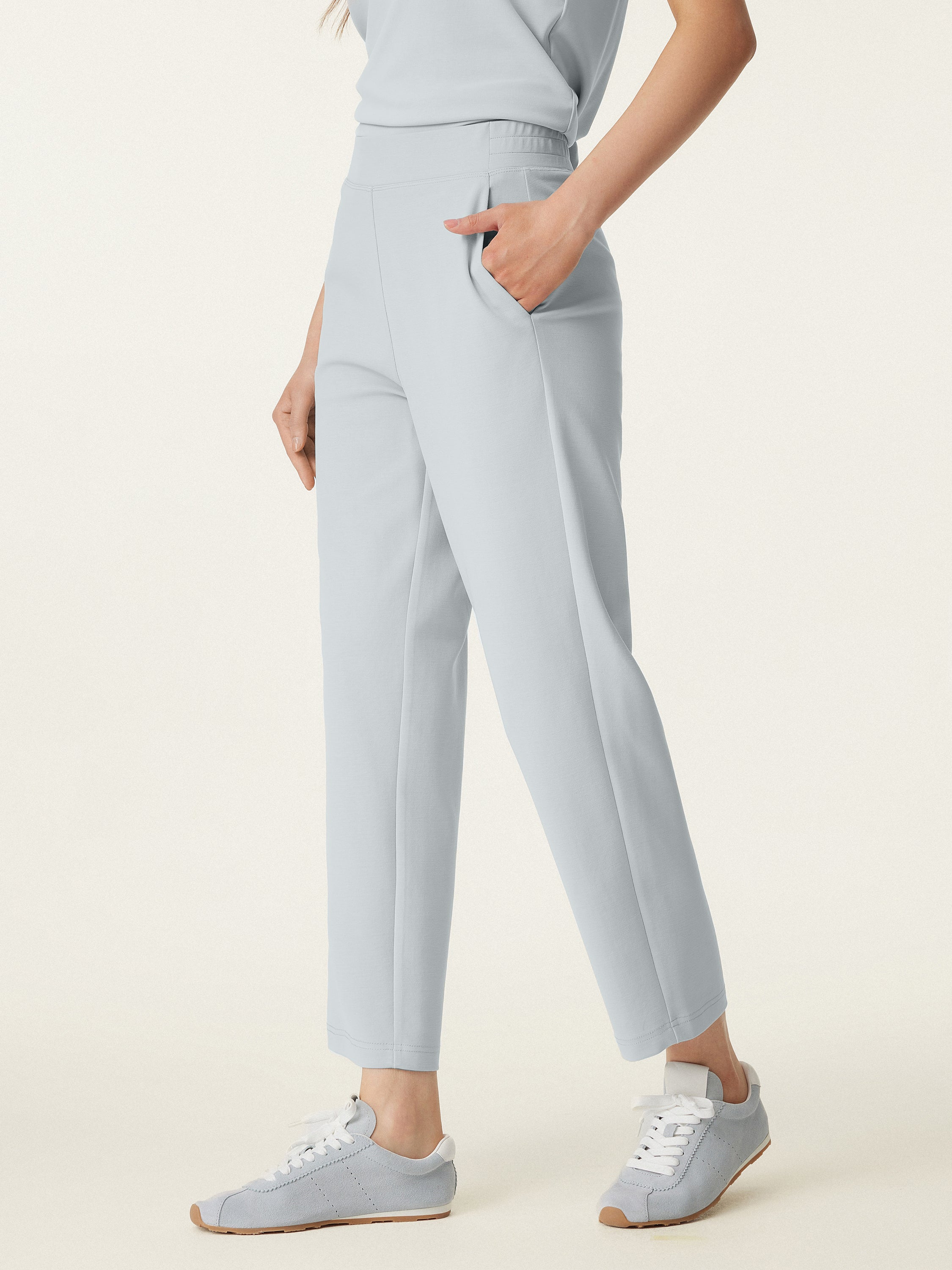 Mid Rise Pull-on Tapered Pant with Pockets - Image 3