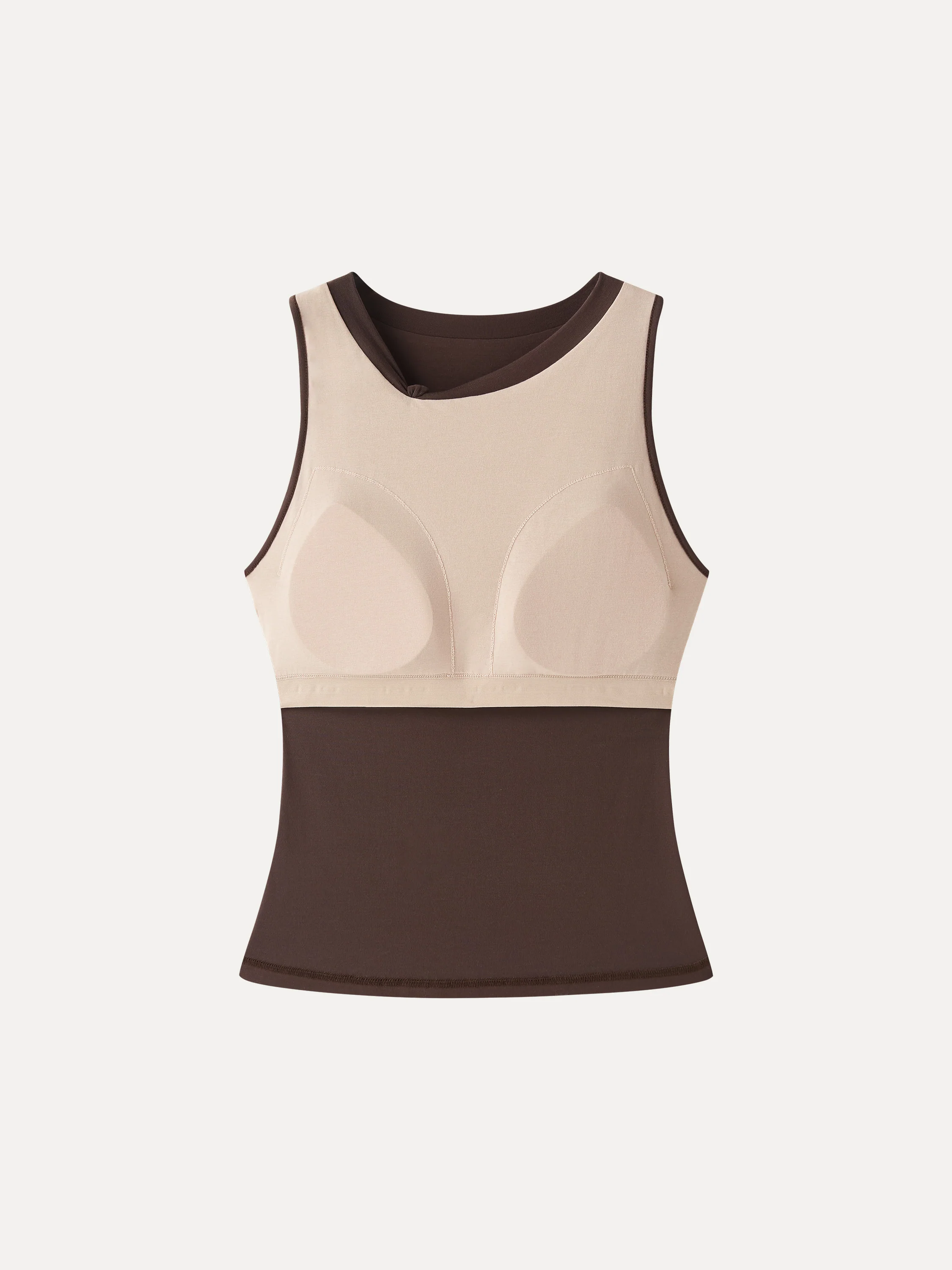 Milky Smooth Round Neck Sleeveless Top with Bow - Image 6