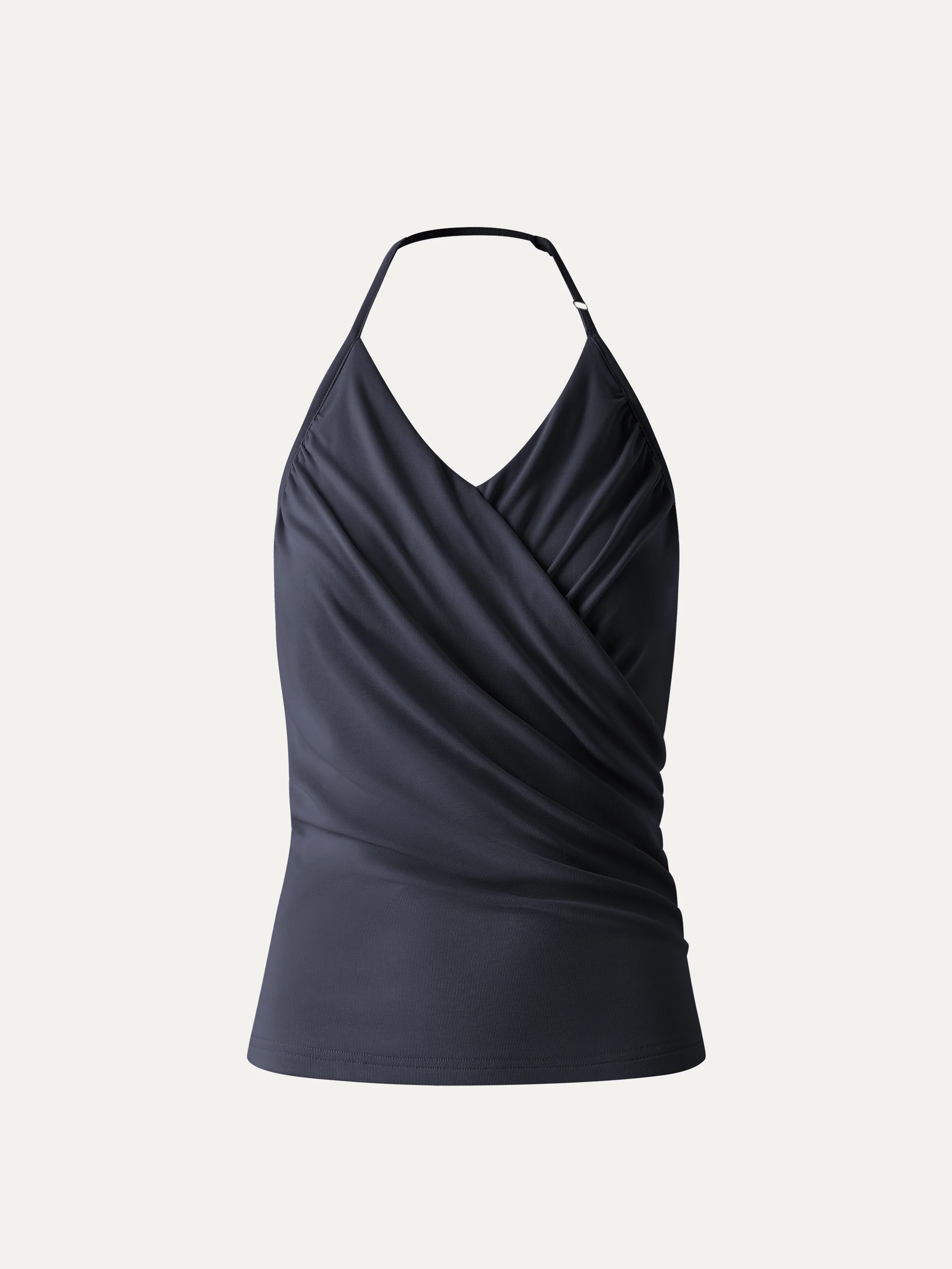 Modal Halter Neck Surplice Ruched Bandless Bra Top - Image 16