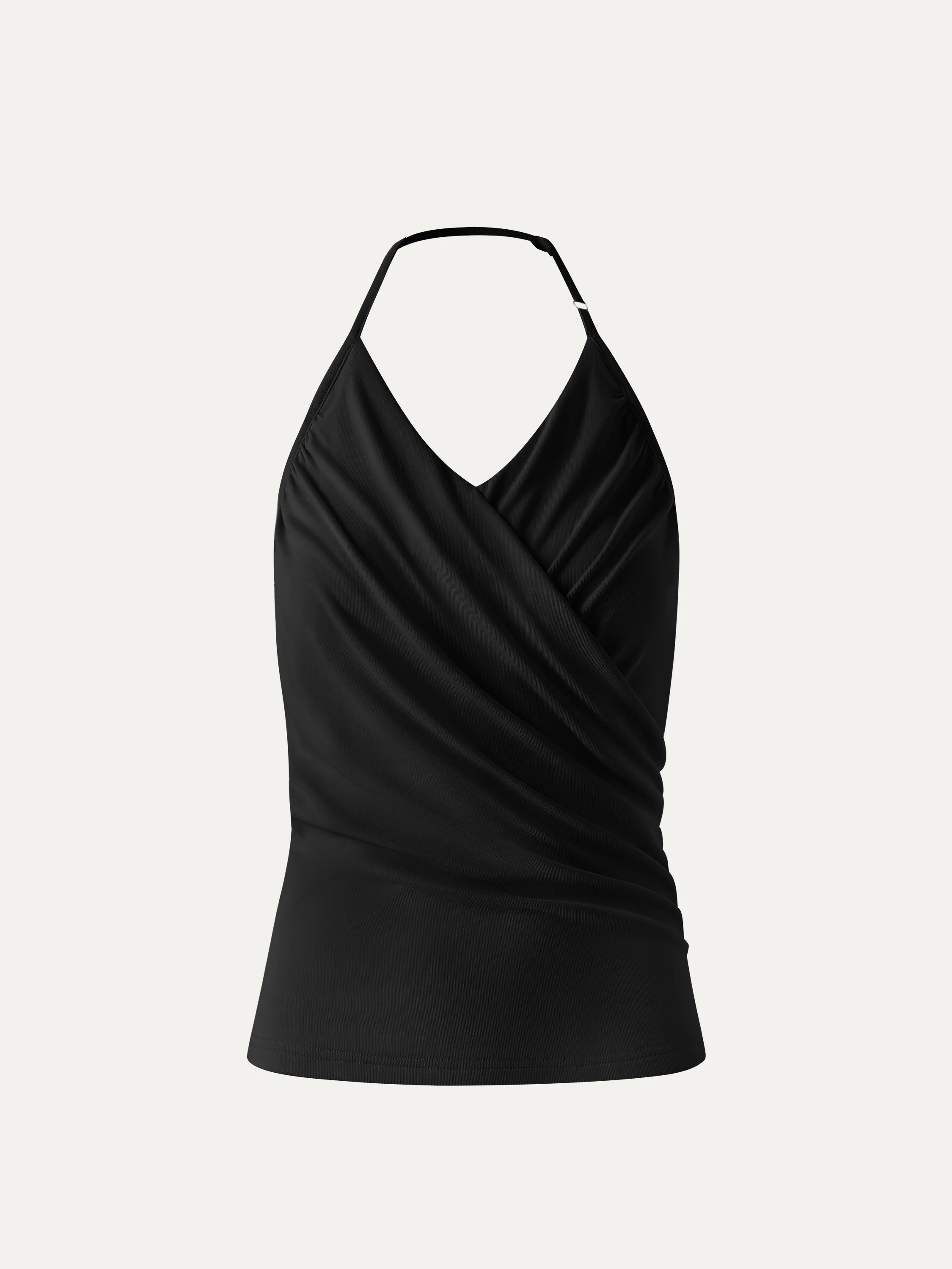 Modal Halter Neck Surplice Ruched Bandless Bra Top - Image 17
