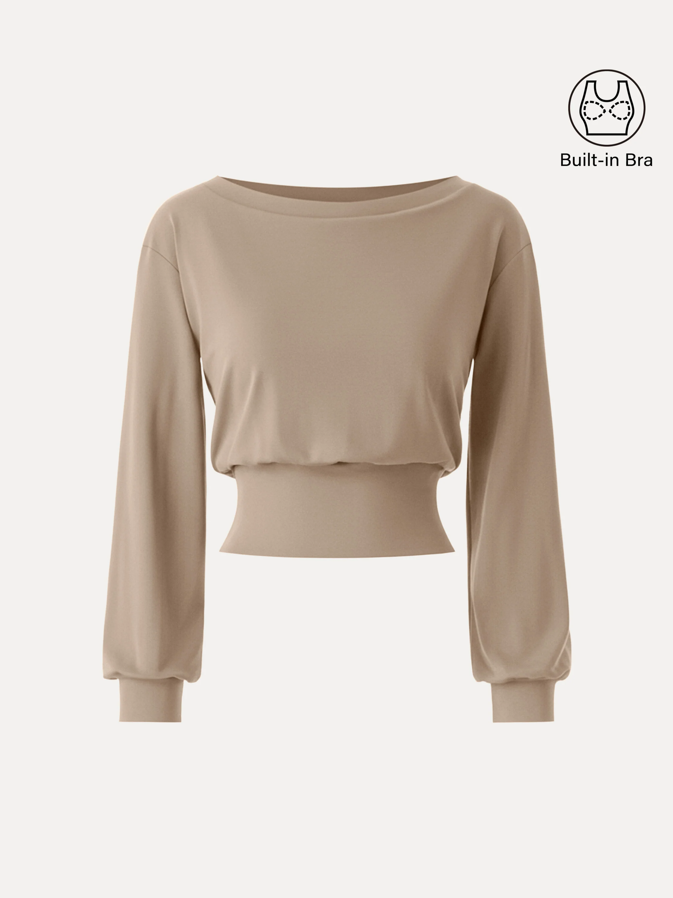 Non-Itchy Wool Blend Boatneck Bra Top - Image 10