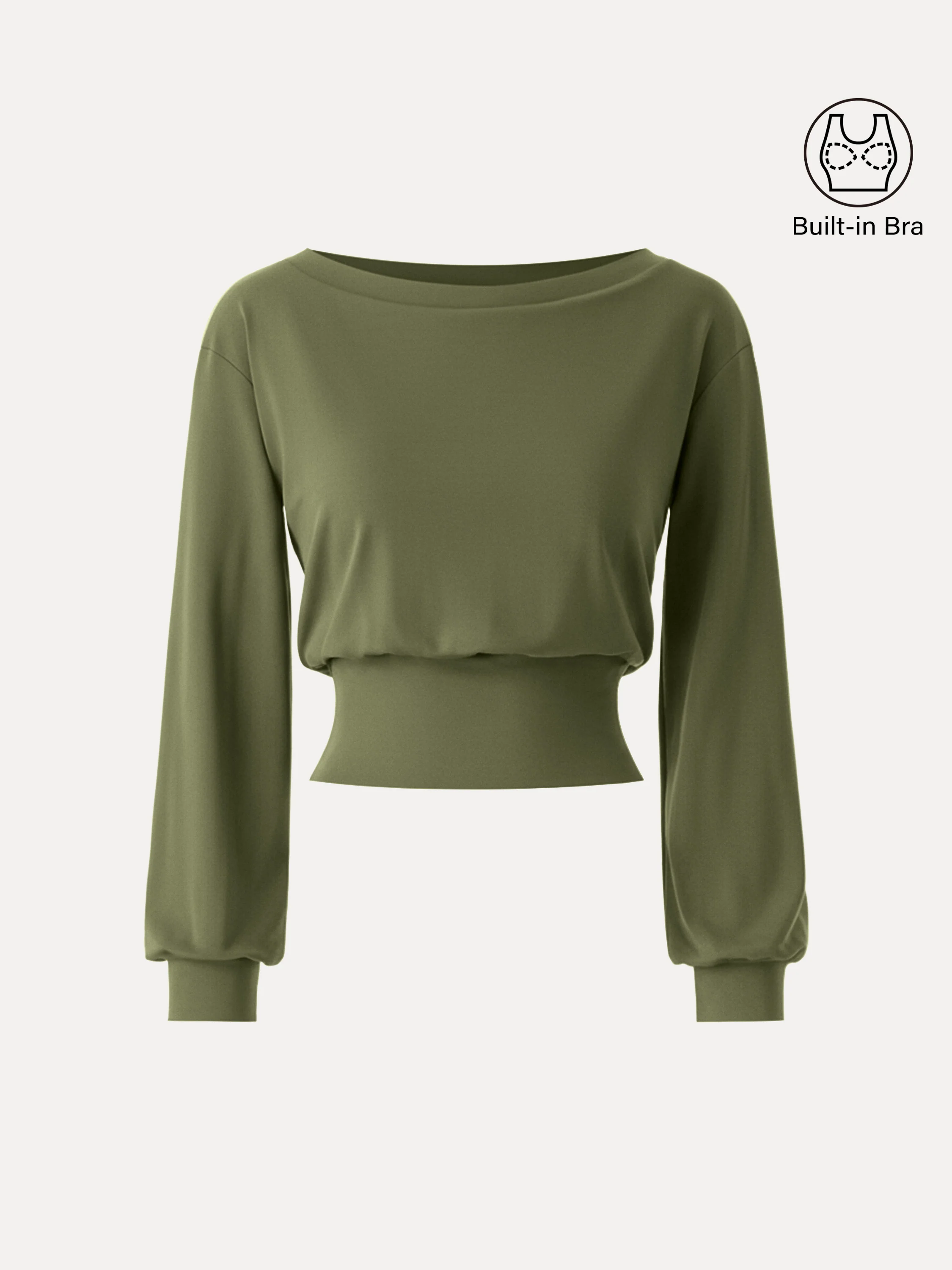 Non-Itchy Wool Blend Boatneck Bra Top - Image 11