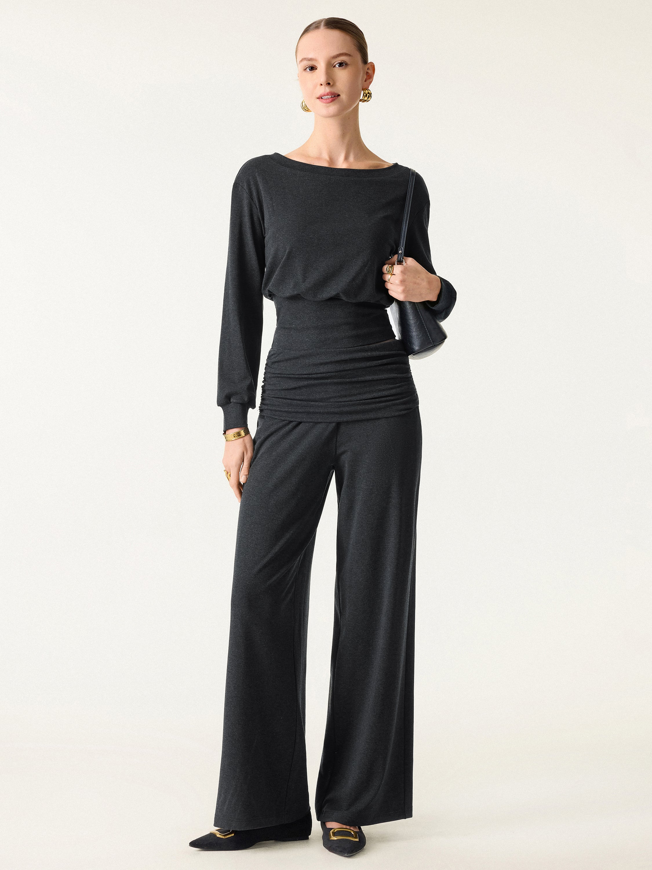 Non-Itchy Wool Blend Boatneck Bra Top - Image 2