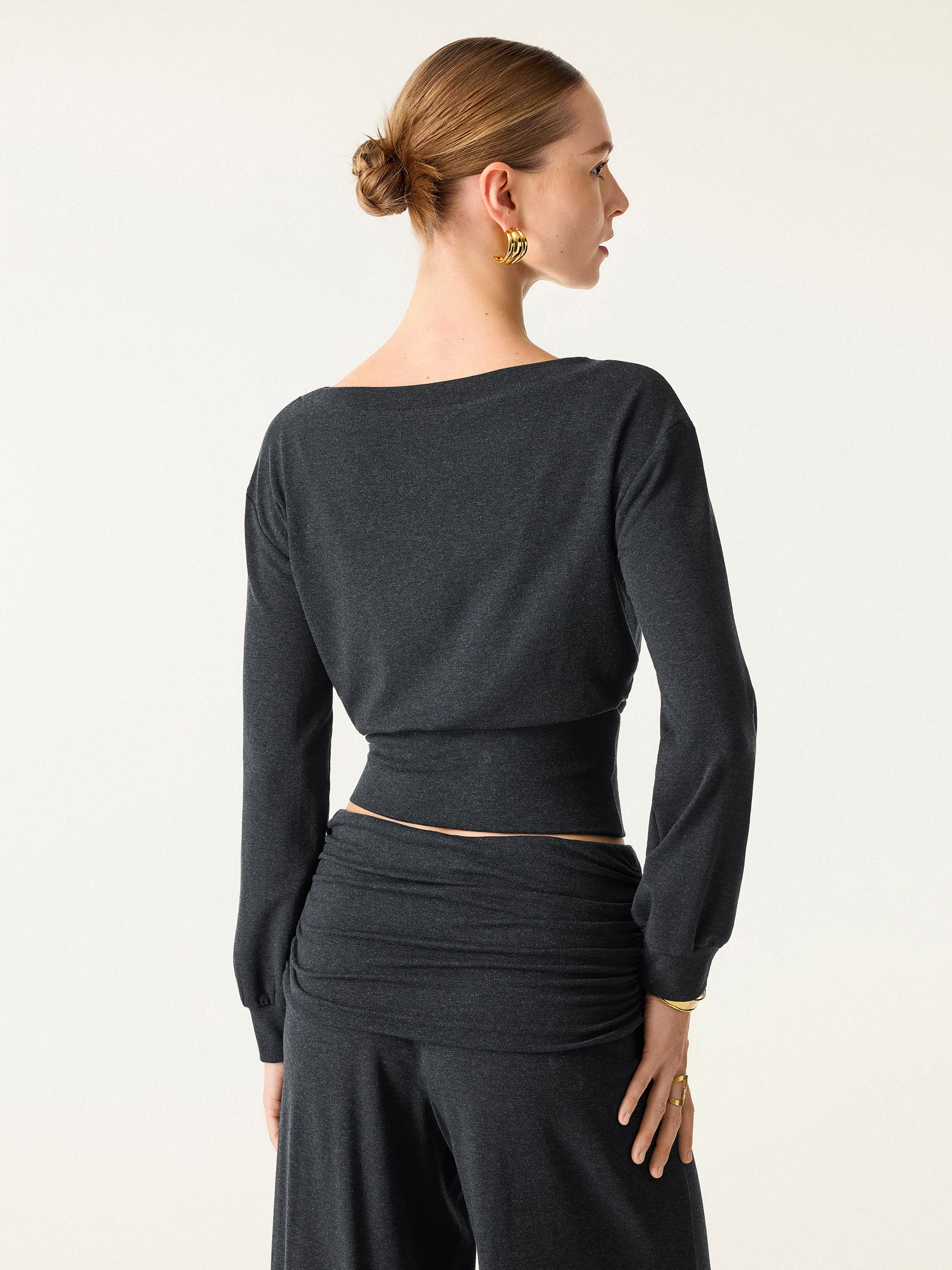 Non-Itchy Wool Blend Boatneck Bra Top - Image 4
