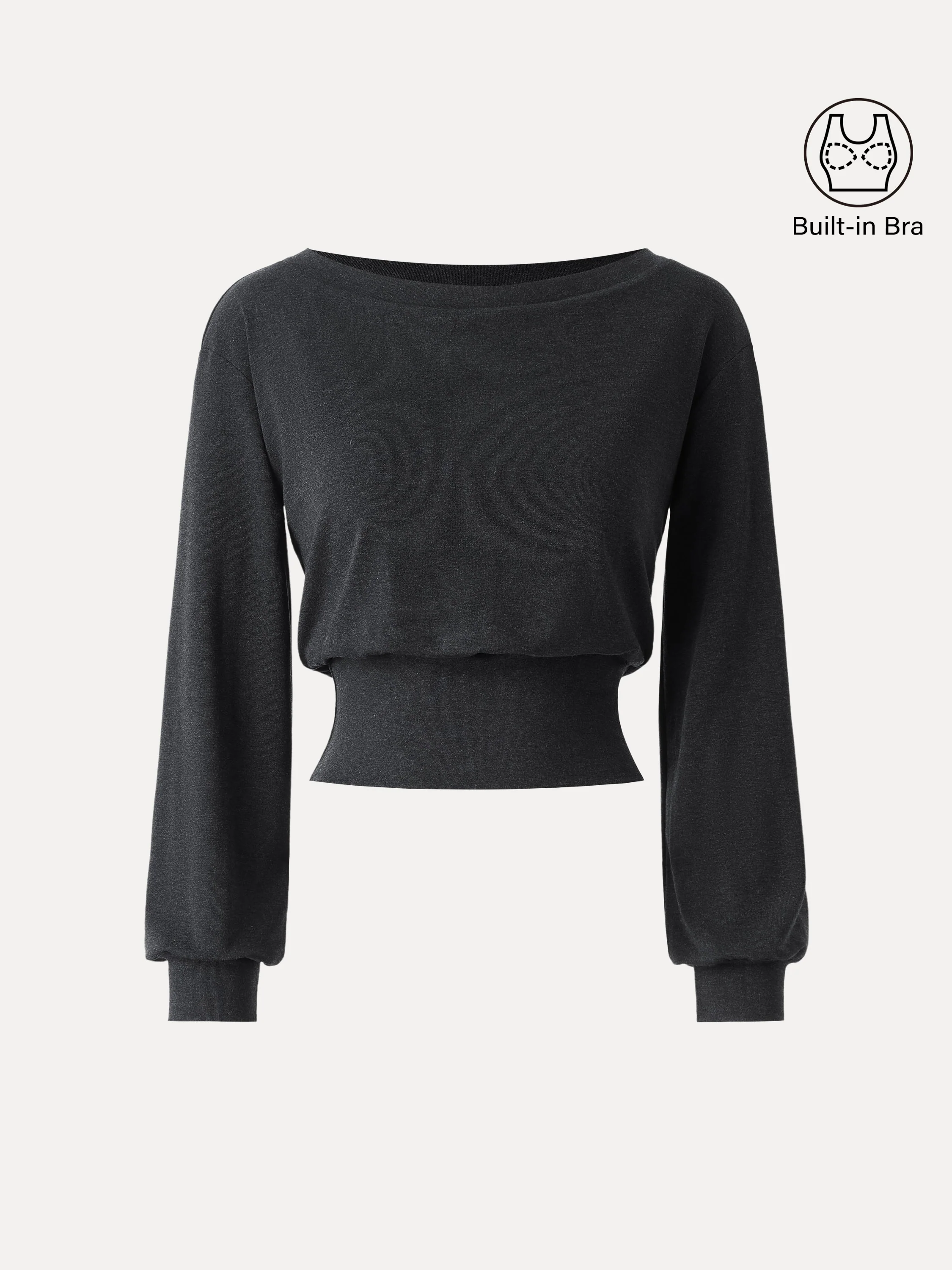 Non-Itchy Wool Blend Boatneck Bra Top - Image 7