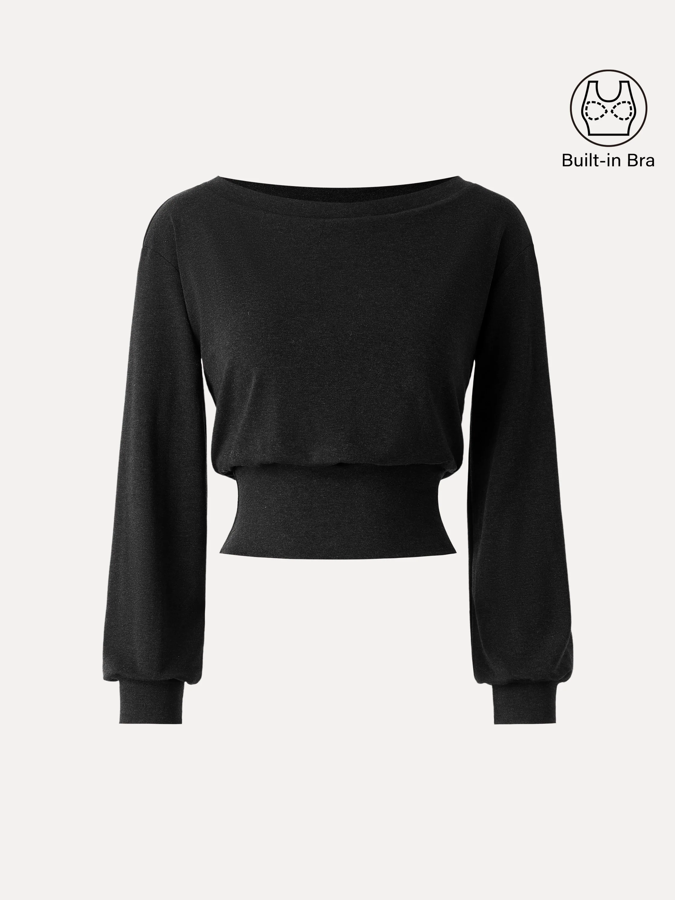 Non-Itchy Wool Blend Boatneck Bra Top - Image 8