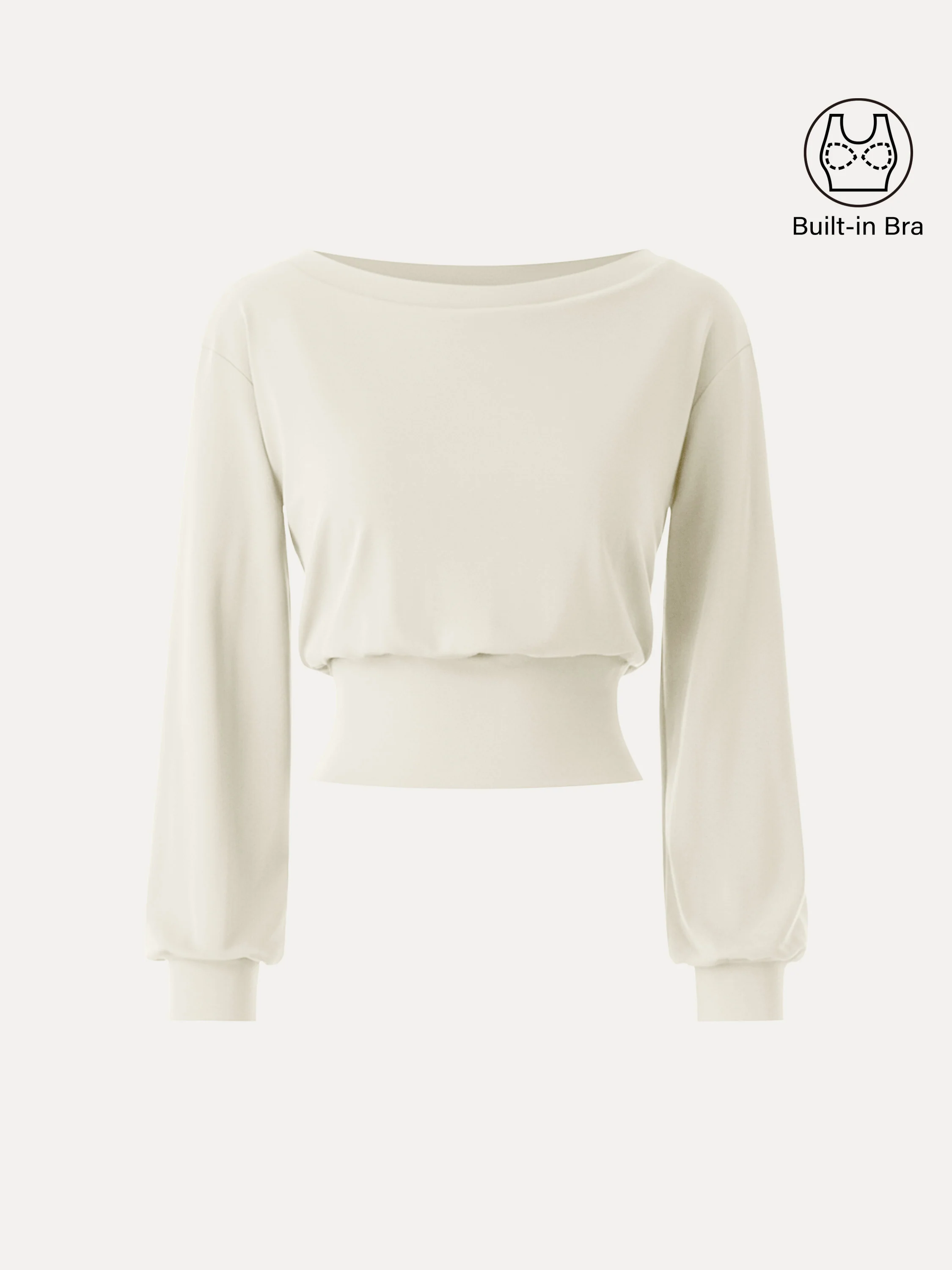 Non-Itchy Wool Blend Boatneck Bra Top - Image 9