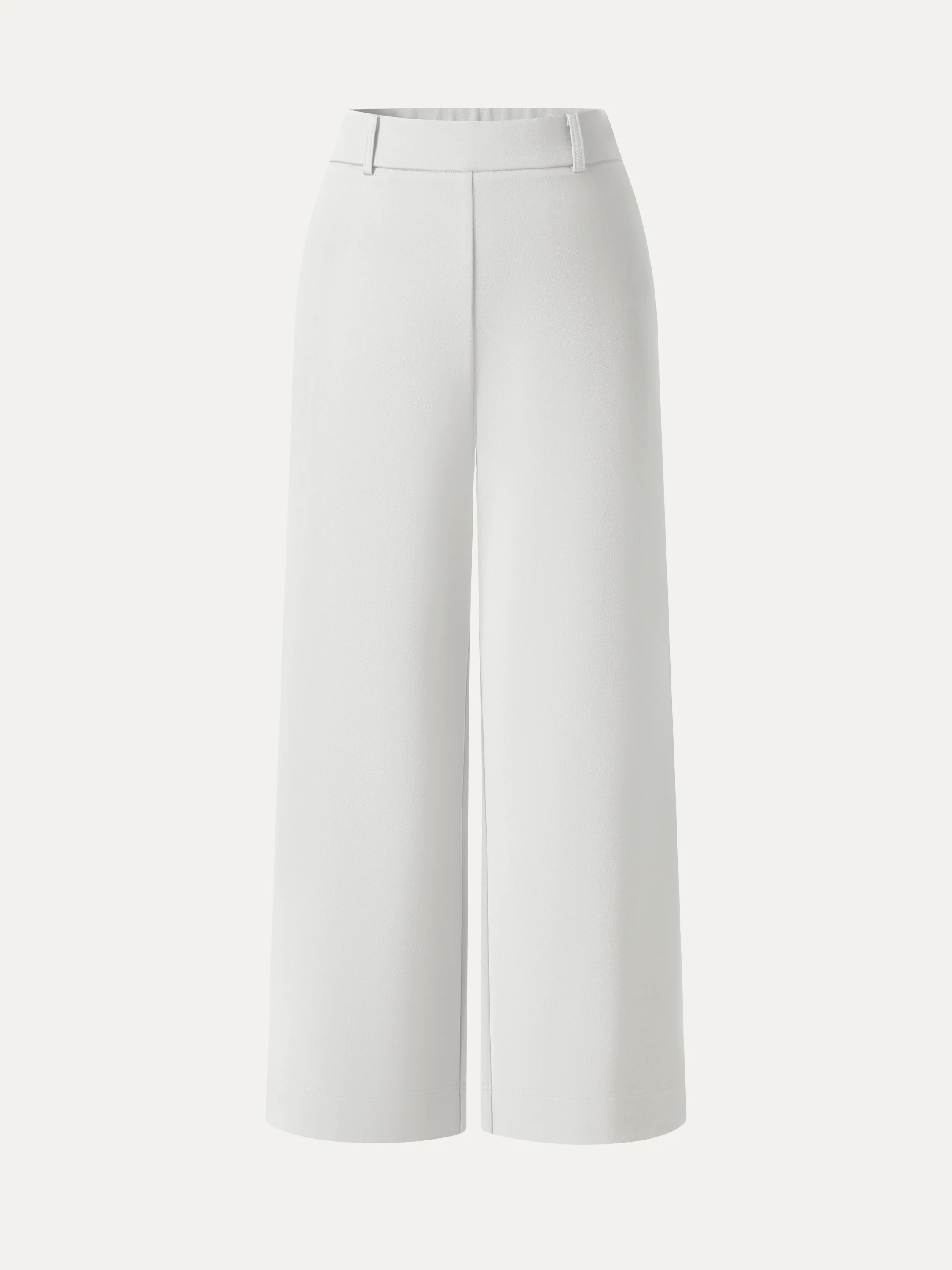 Not-See-Thru Mid Rise Cropped Wide Leg Pants with Pockets - Image 8