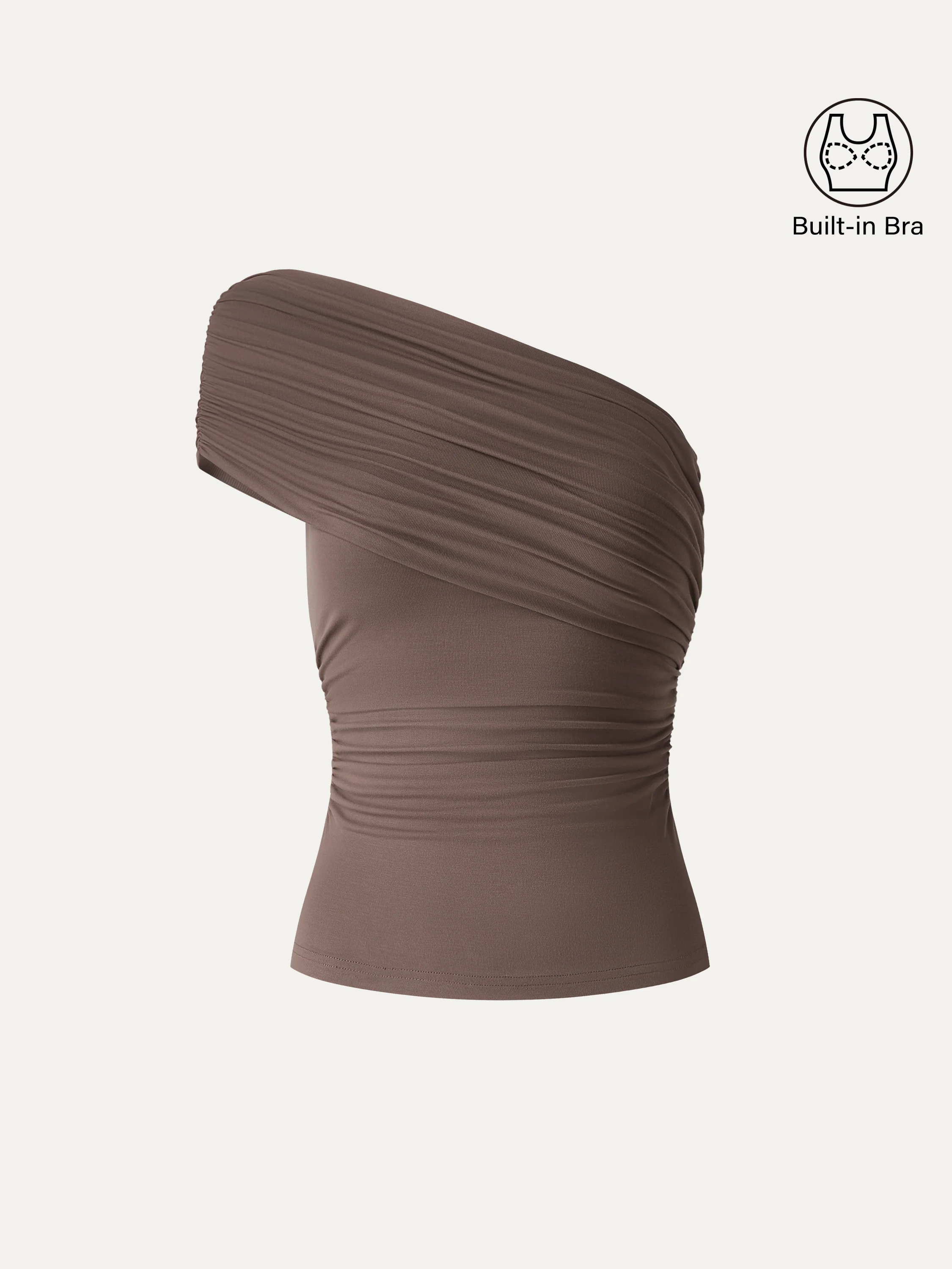 One Shoulder Gathered Bra Top - Image 7