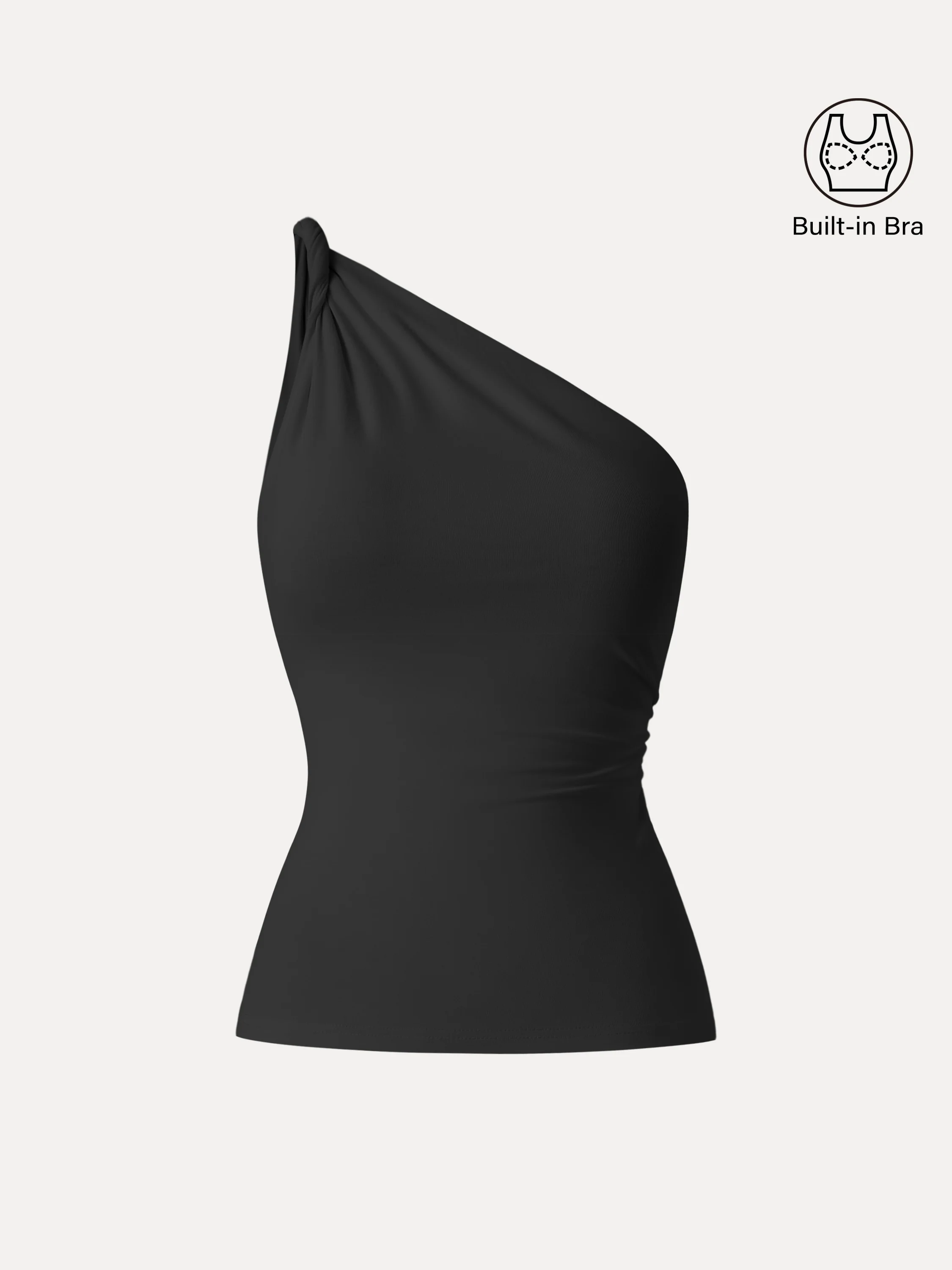 One Shoulder Twisted Bra Tank - Image 9