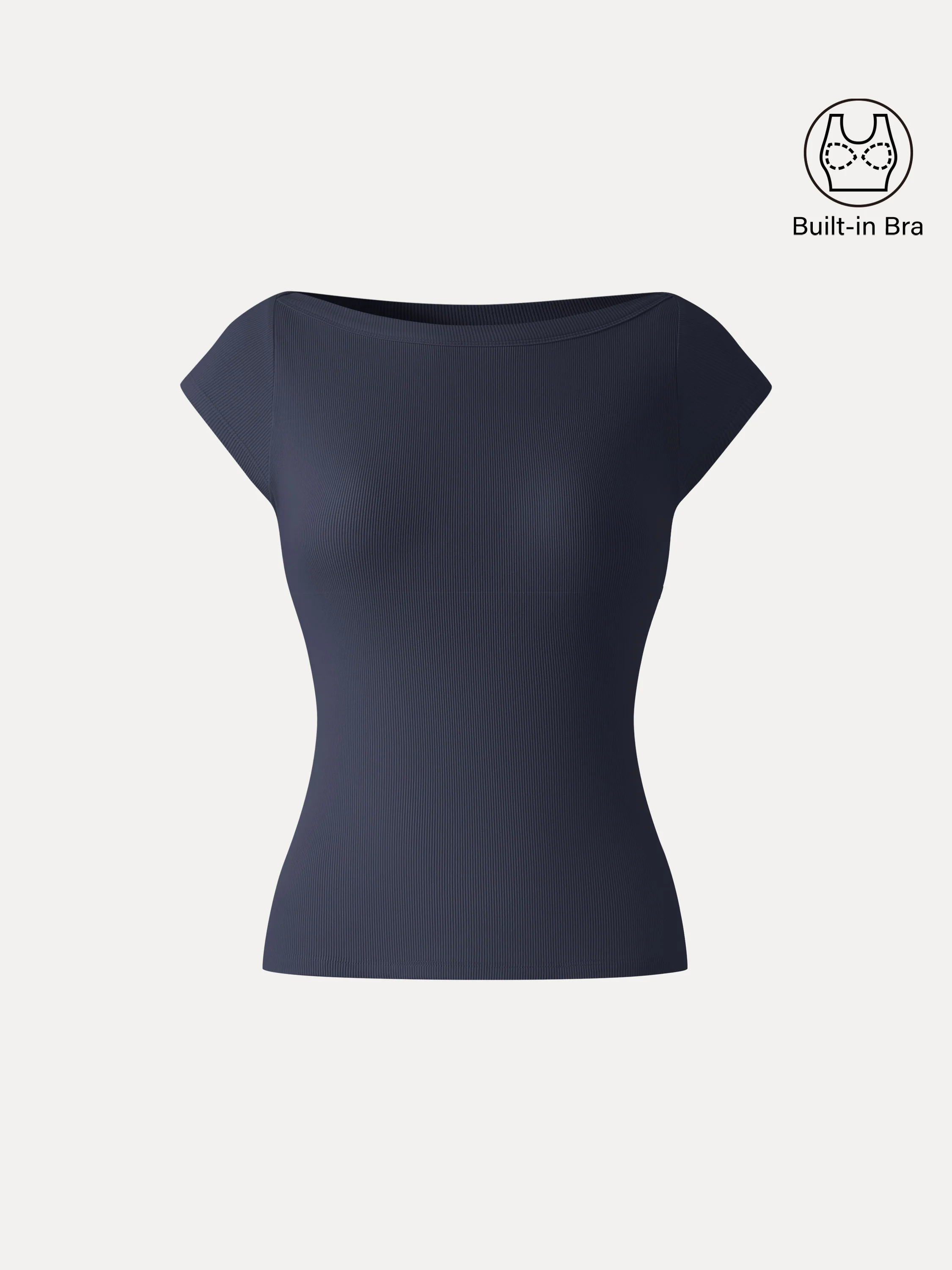 Plantive Boatneck Cap Sleeve Bra Top - Image 7