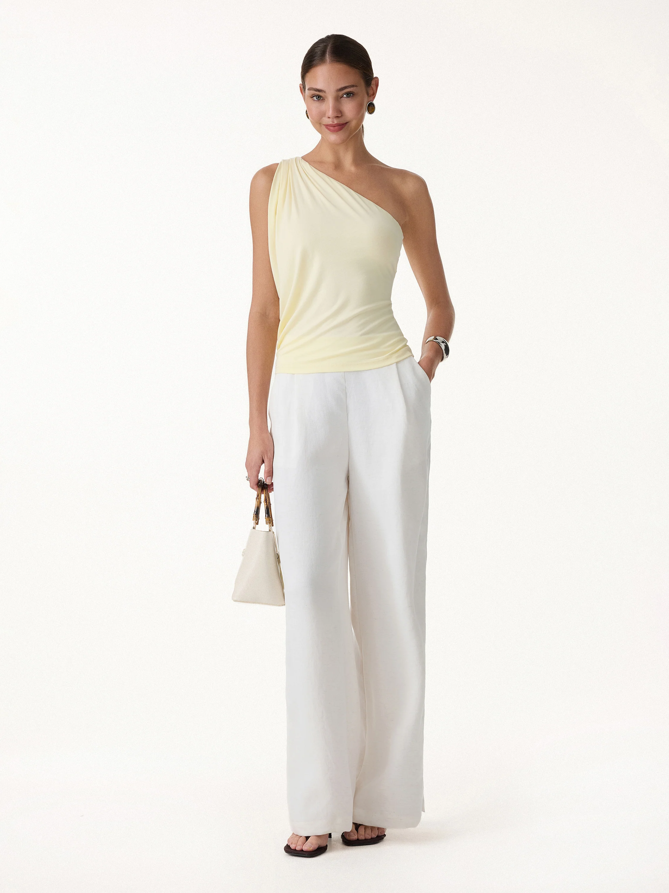 One Shoulder Cropped Bra Top - Image 2