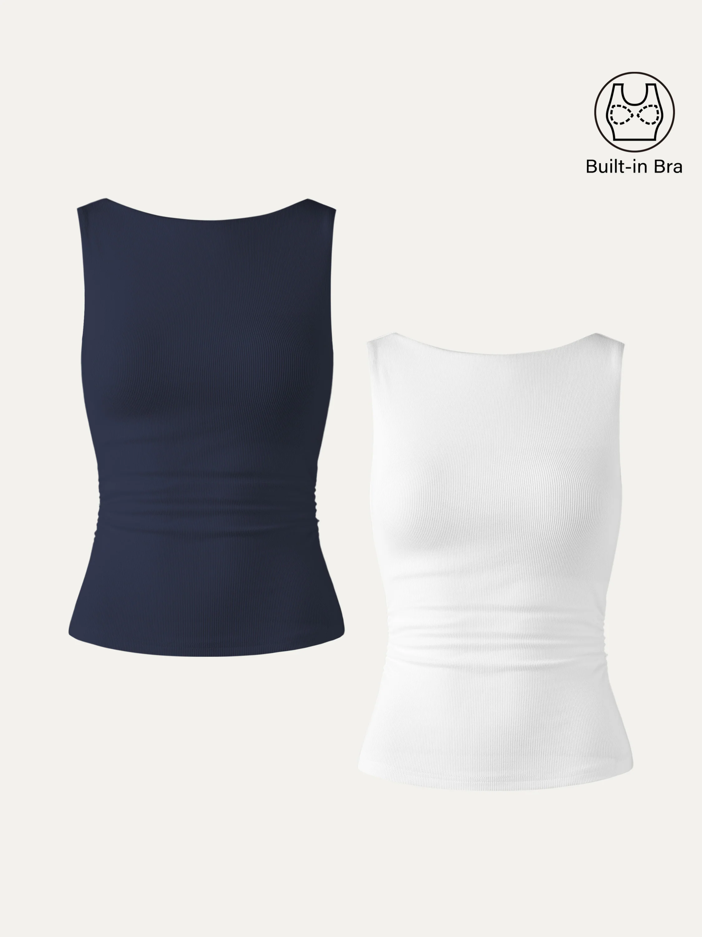 Elastic Open Back Bra Tank - Image 19