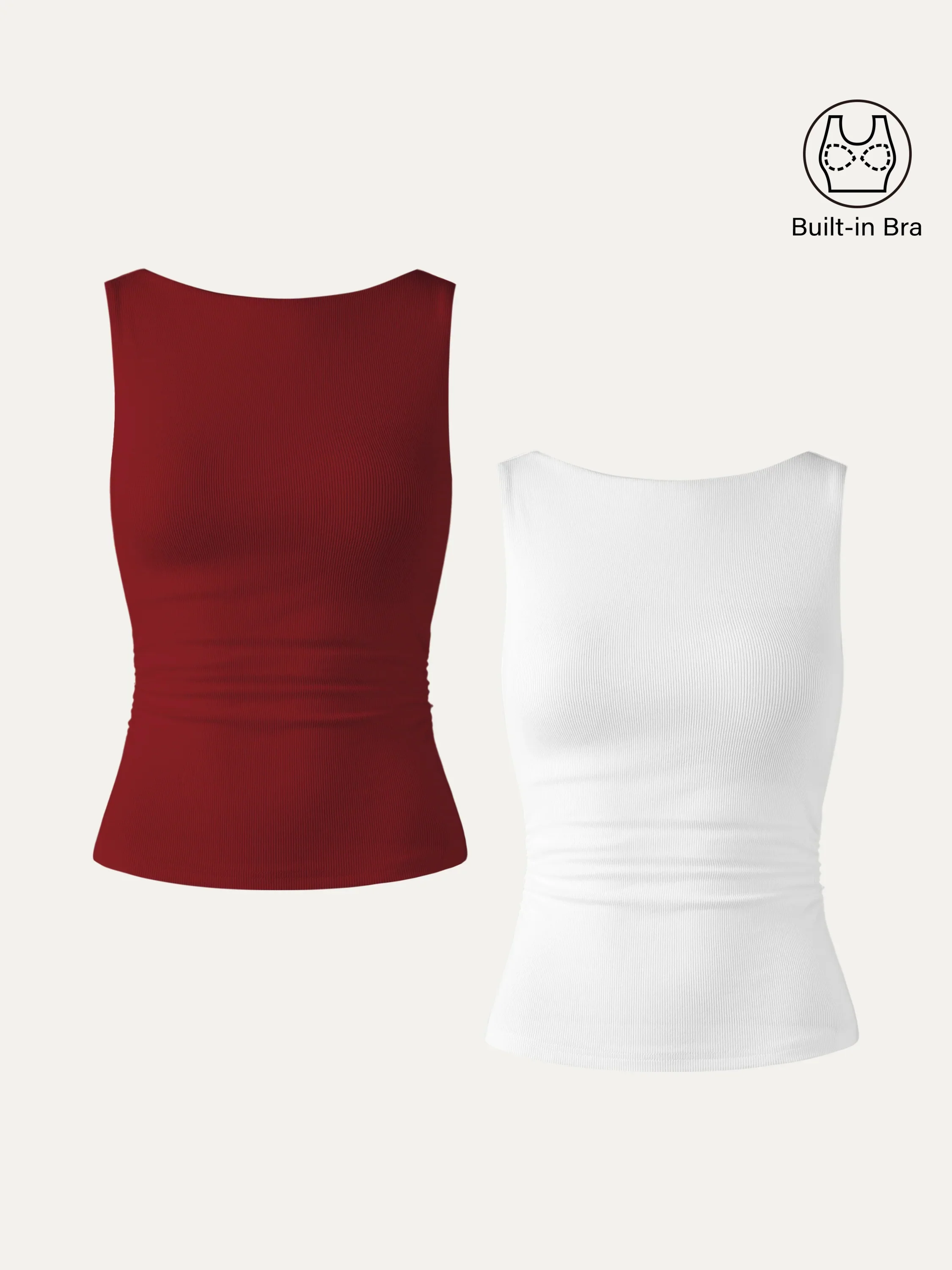 Elastic Open Back Bra Tank - Image 21