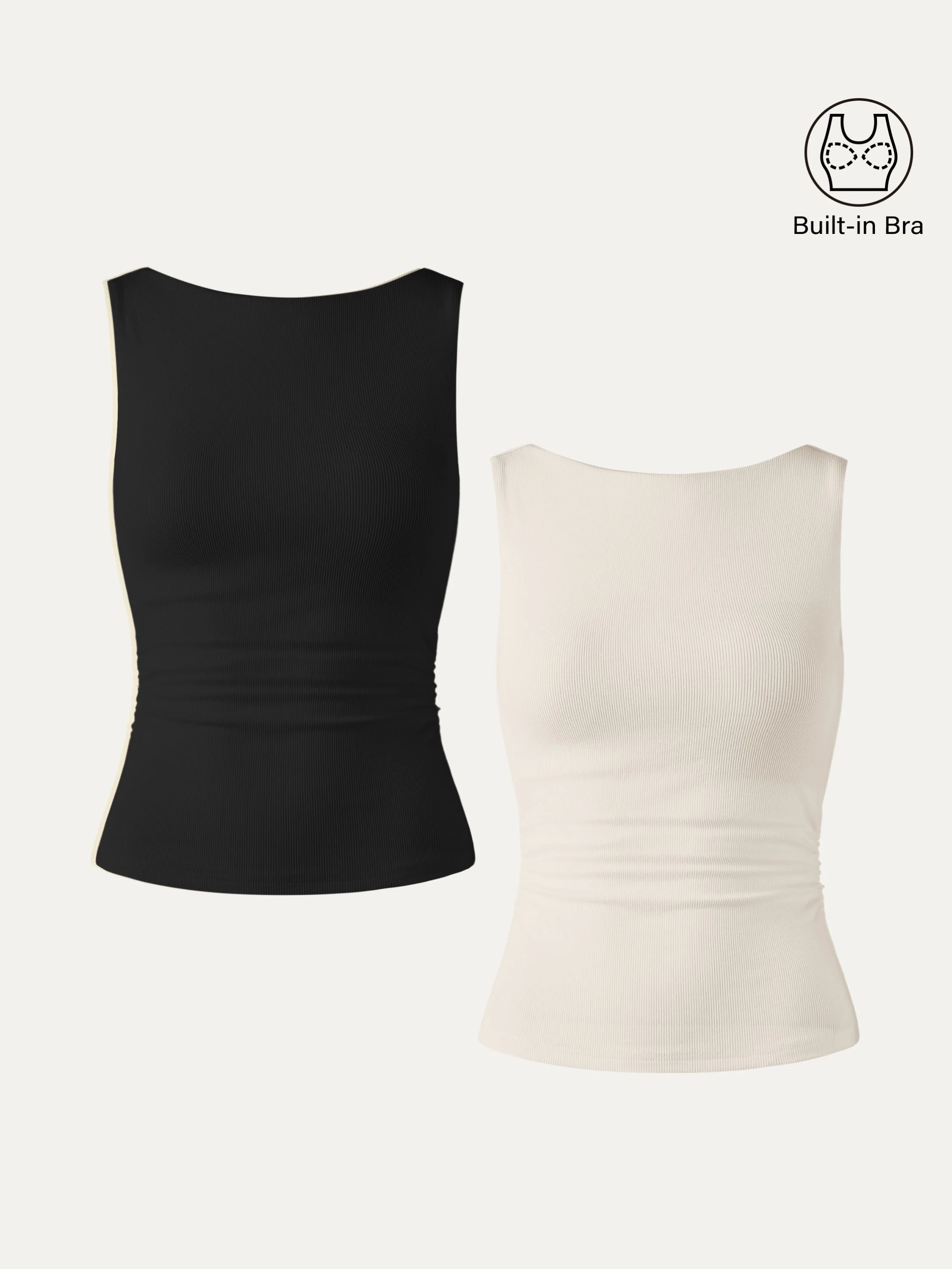 Elastic Open Back Bra Tank - Image 24