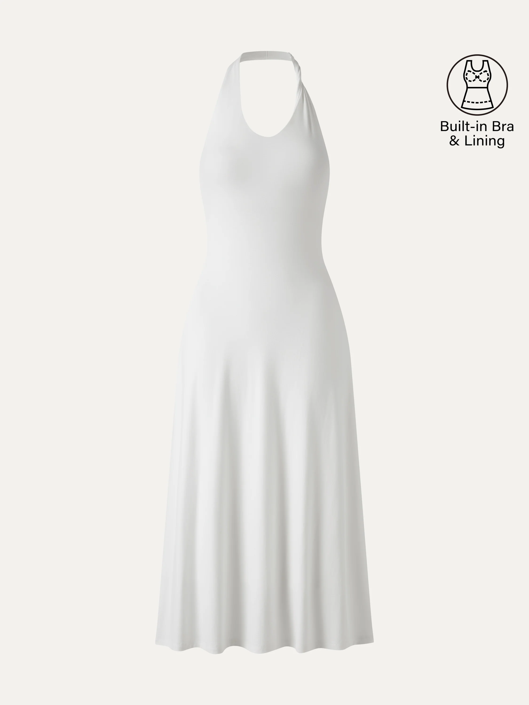 Ponte Halter Neck Open Back Bra Dress - Image 7