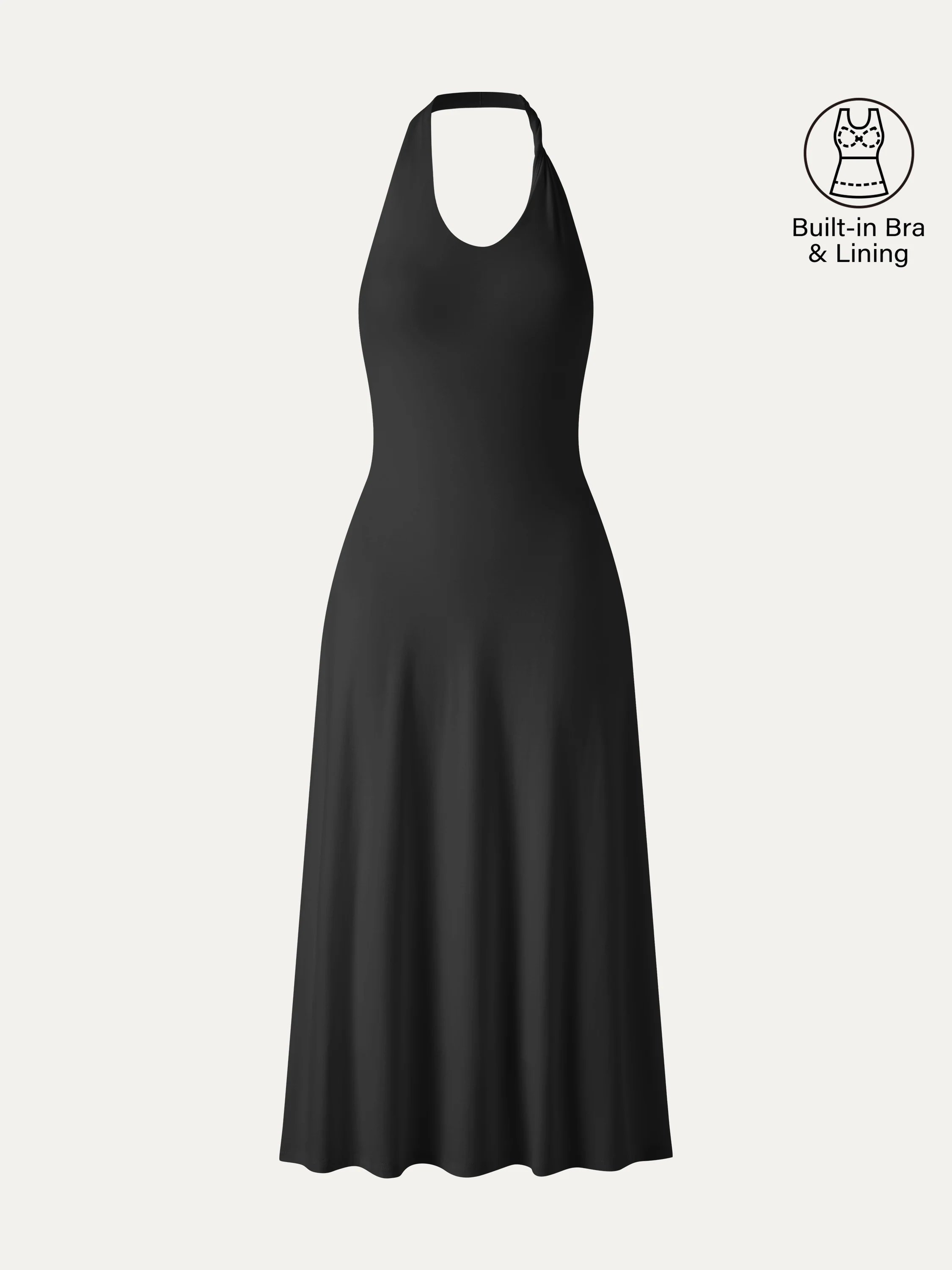 Ponte Halter Neck Open Back Bra Dress - Image 9