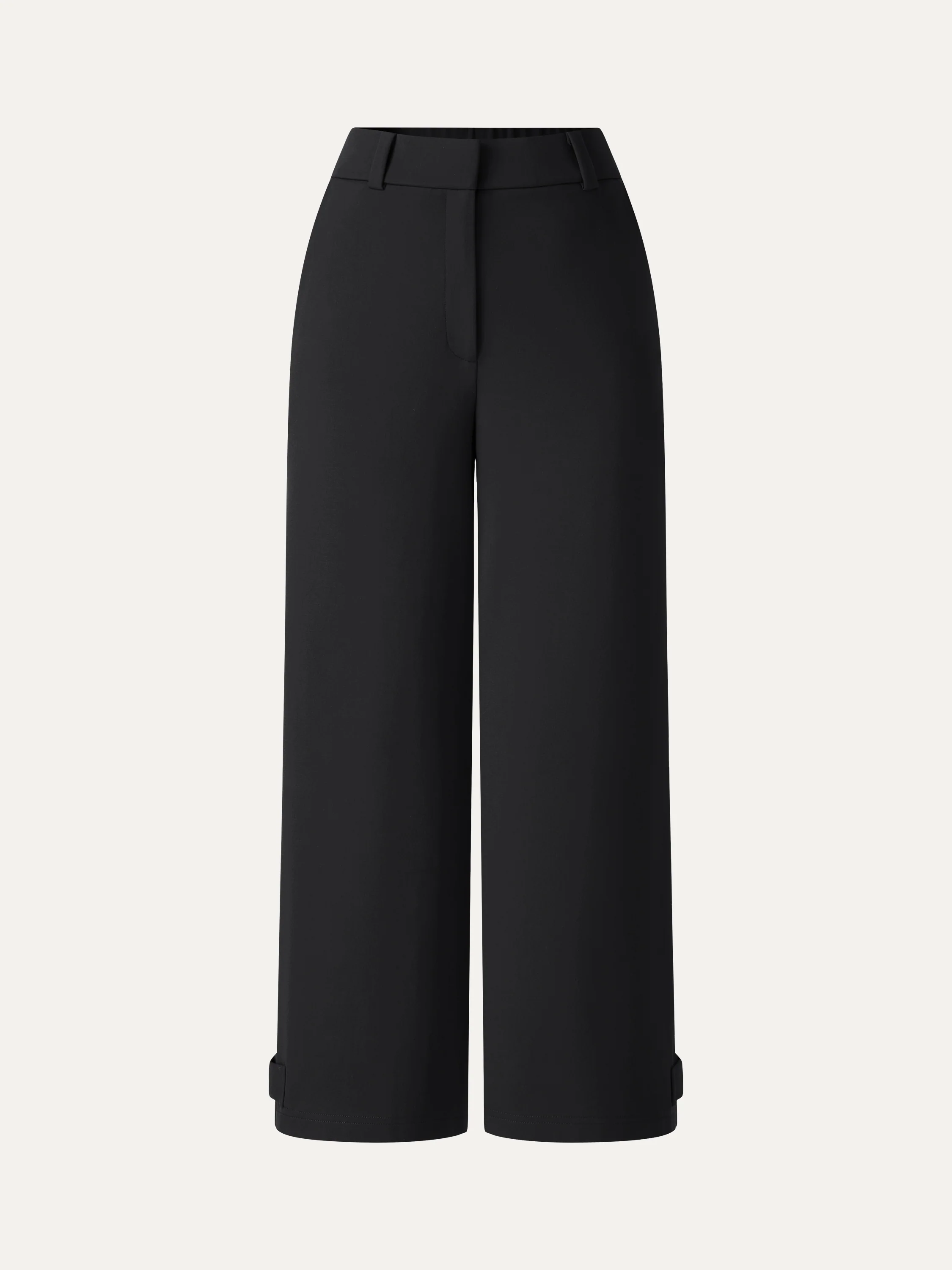 Ponte High-Rise Cropped Wide-Leg Pants with Pockets - Image 7