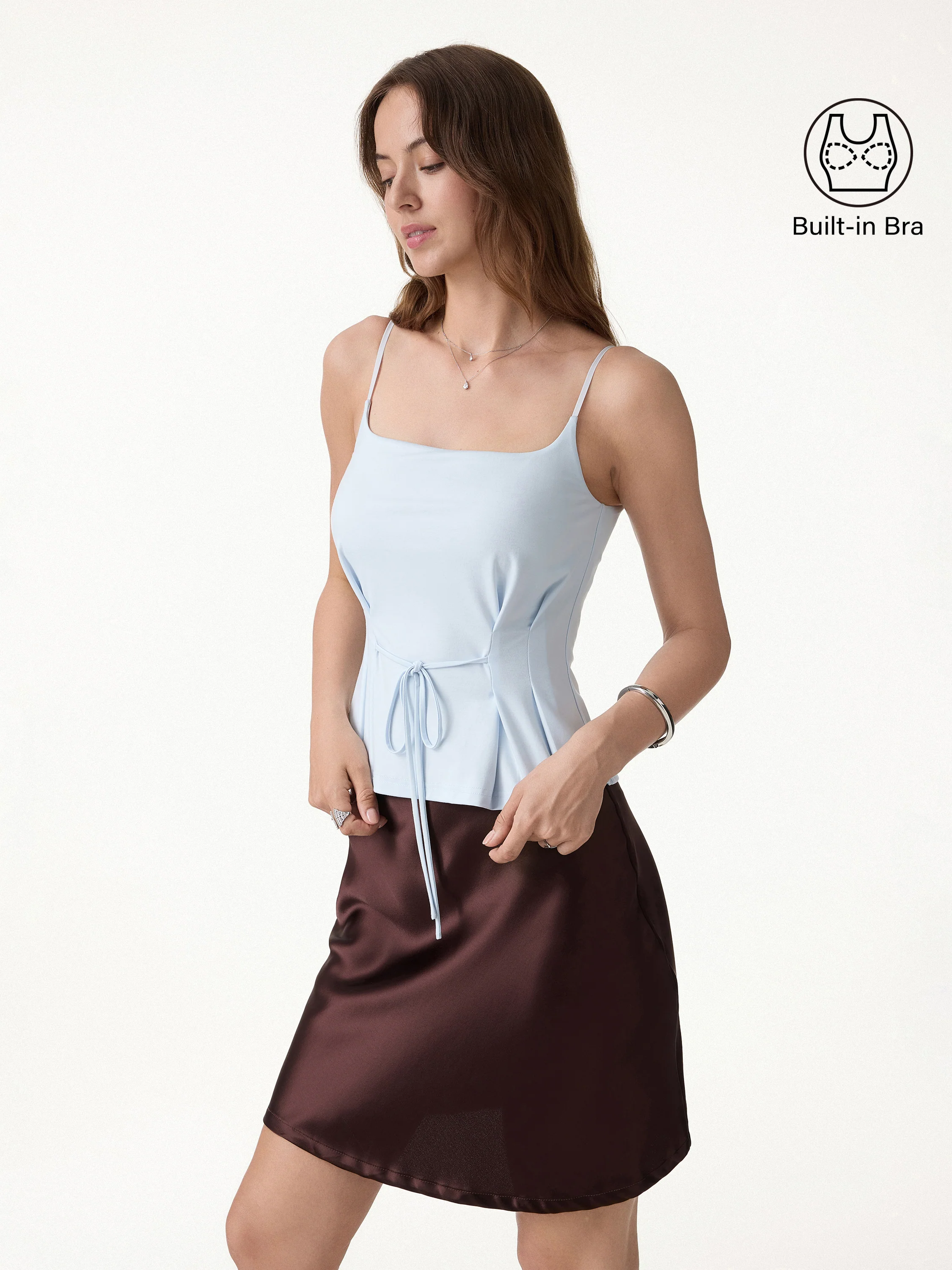 Ponte Pleated Spaghetti Brami - Image 3