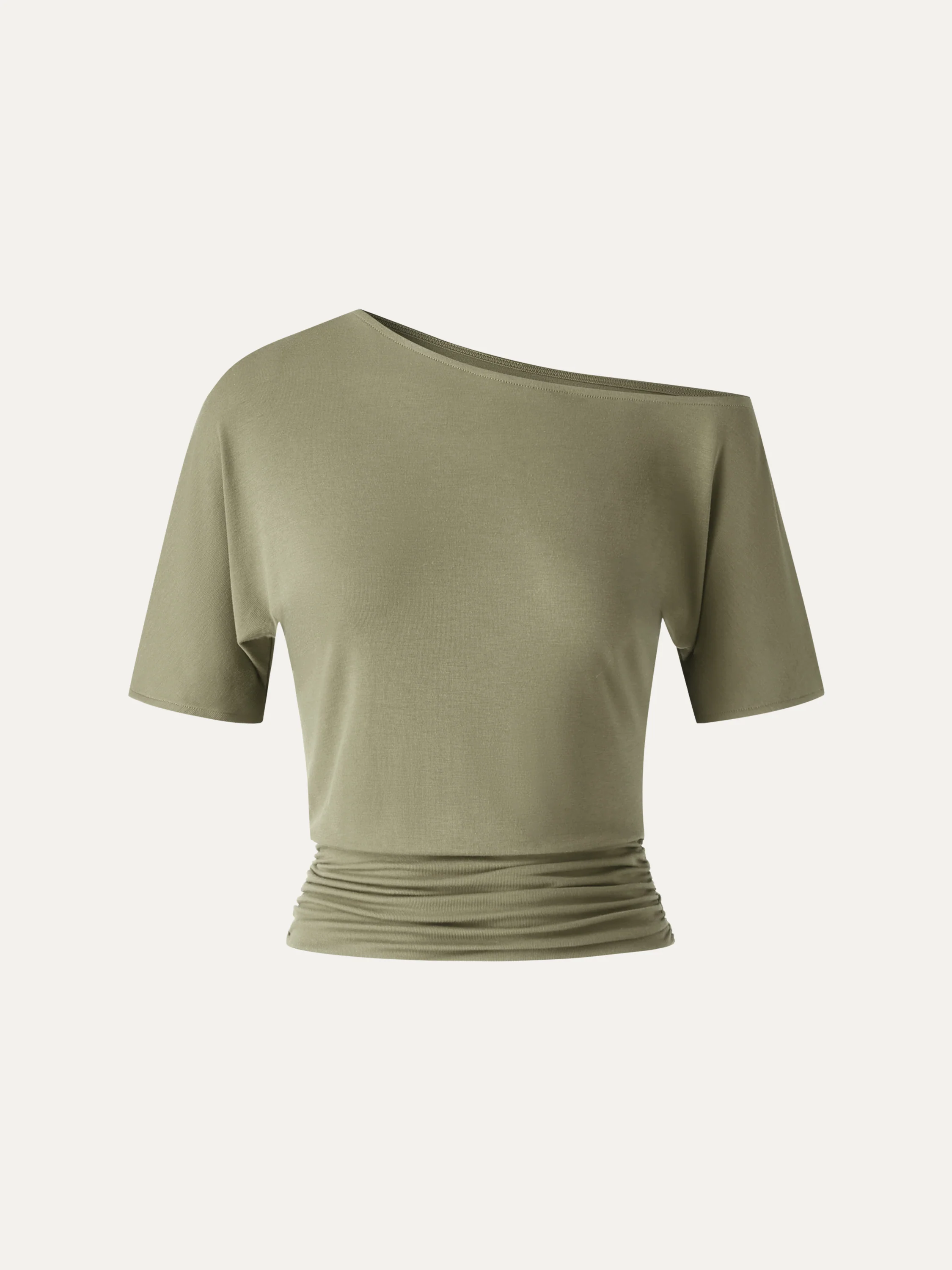 Relaxed Short Sleeve Ruched Top - Image 7