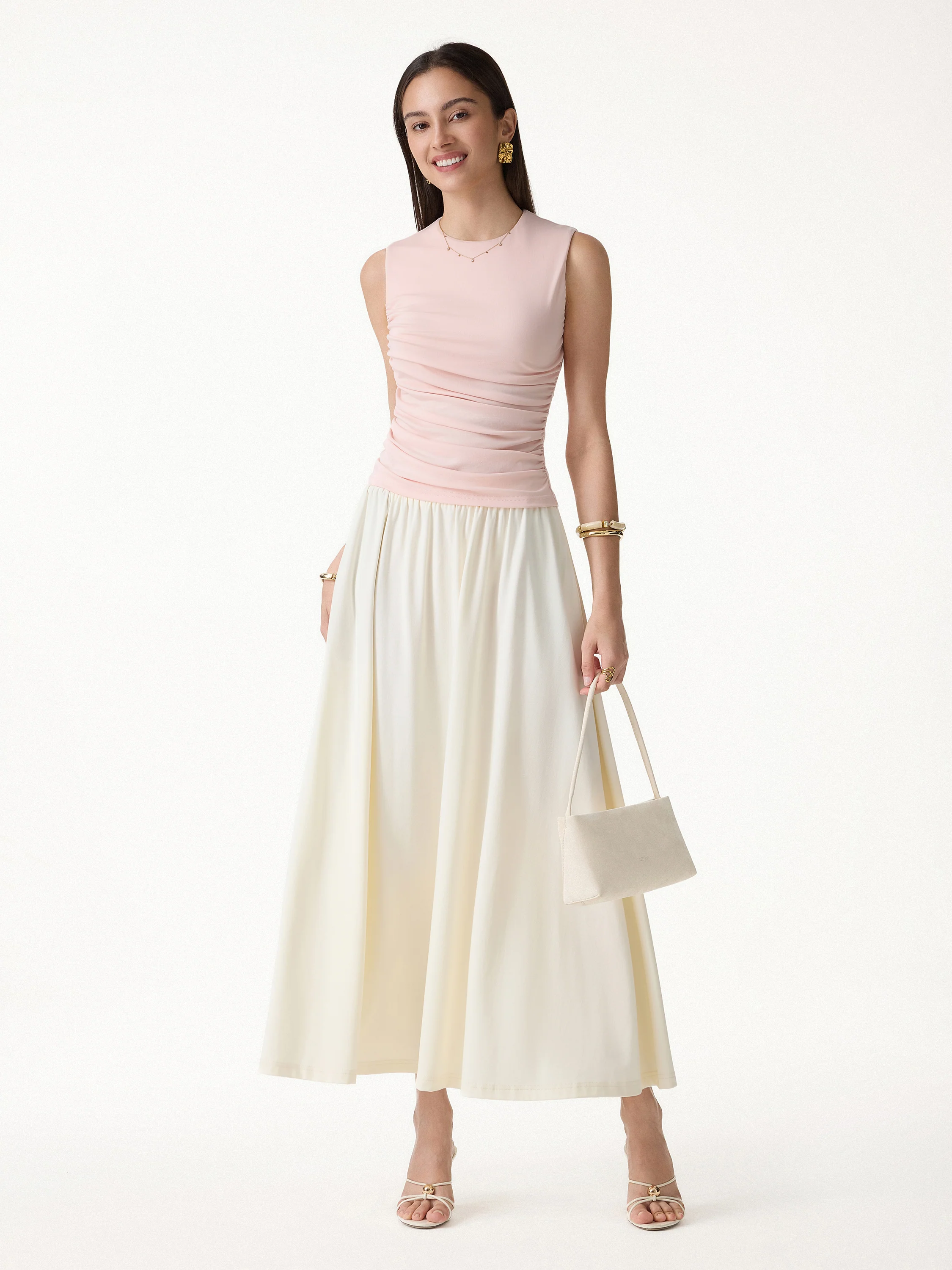 Round Neck Gathered Side Bra Top - Image 2