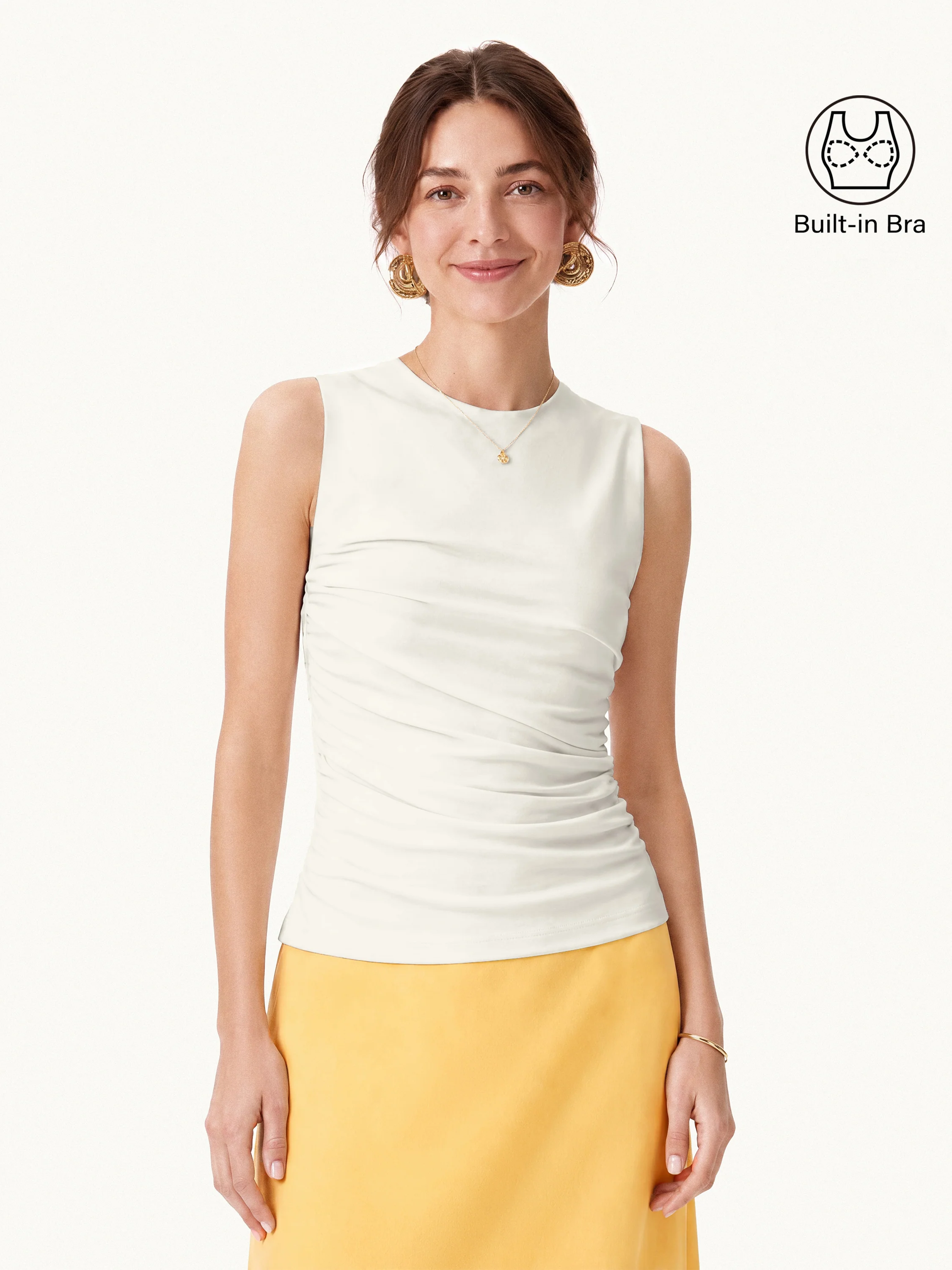 Round Neck Gathered Side Bra Top - Image 7