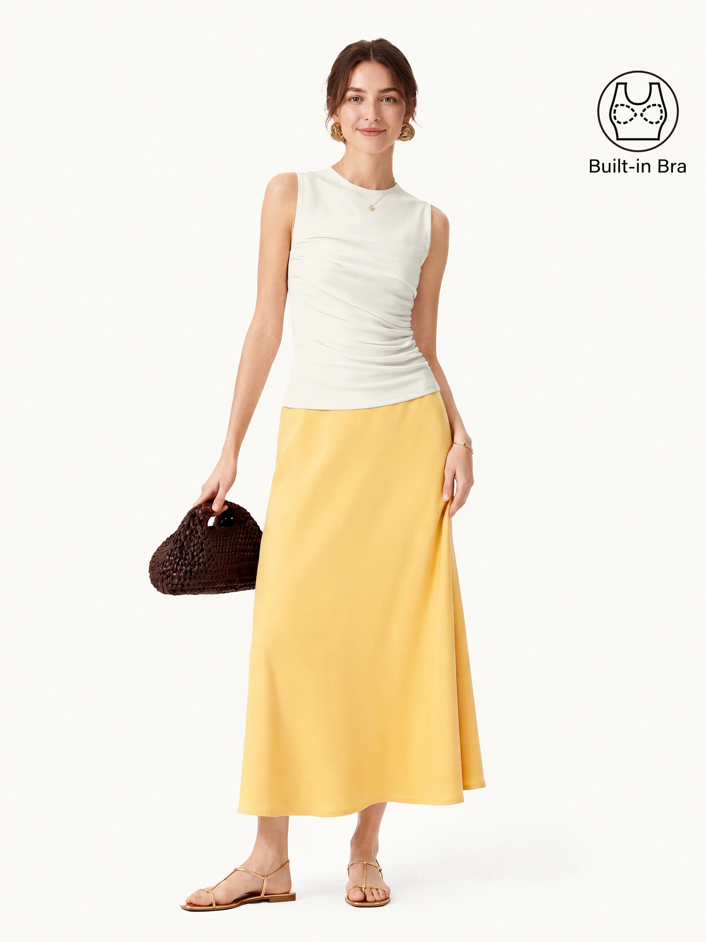 Round Neck Gathered Side Bra Top - Image 9