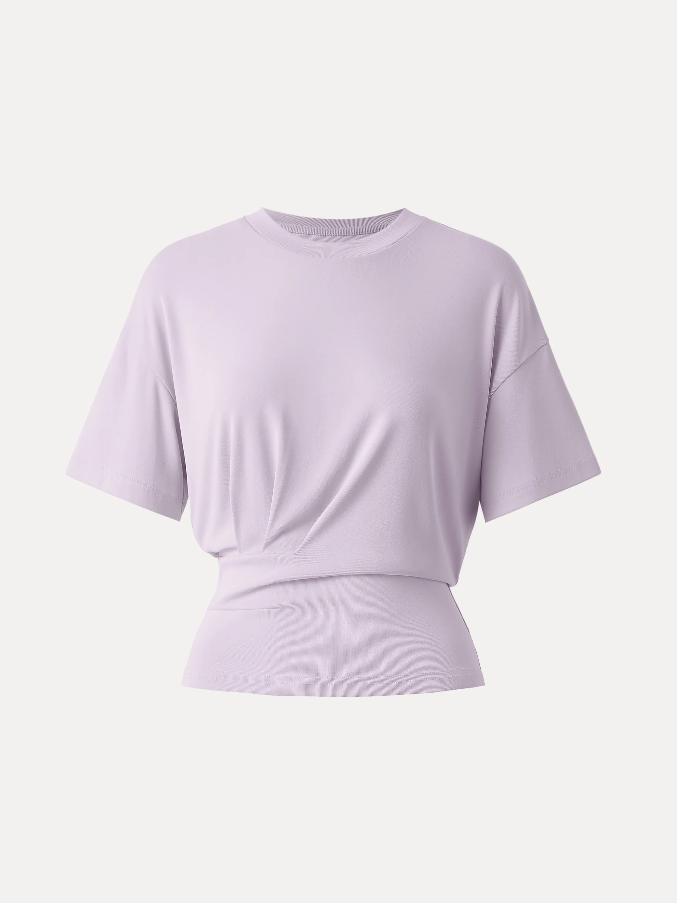 Crewneck Short Sleeve Tucked Tee - Image 13
