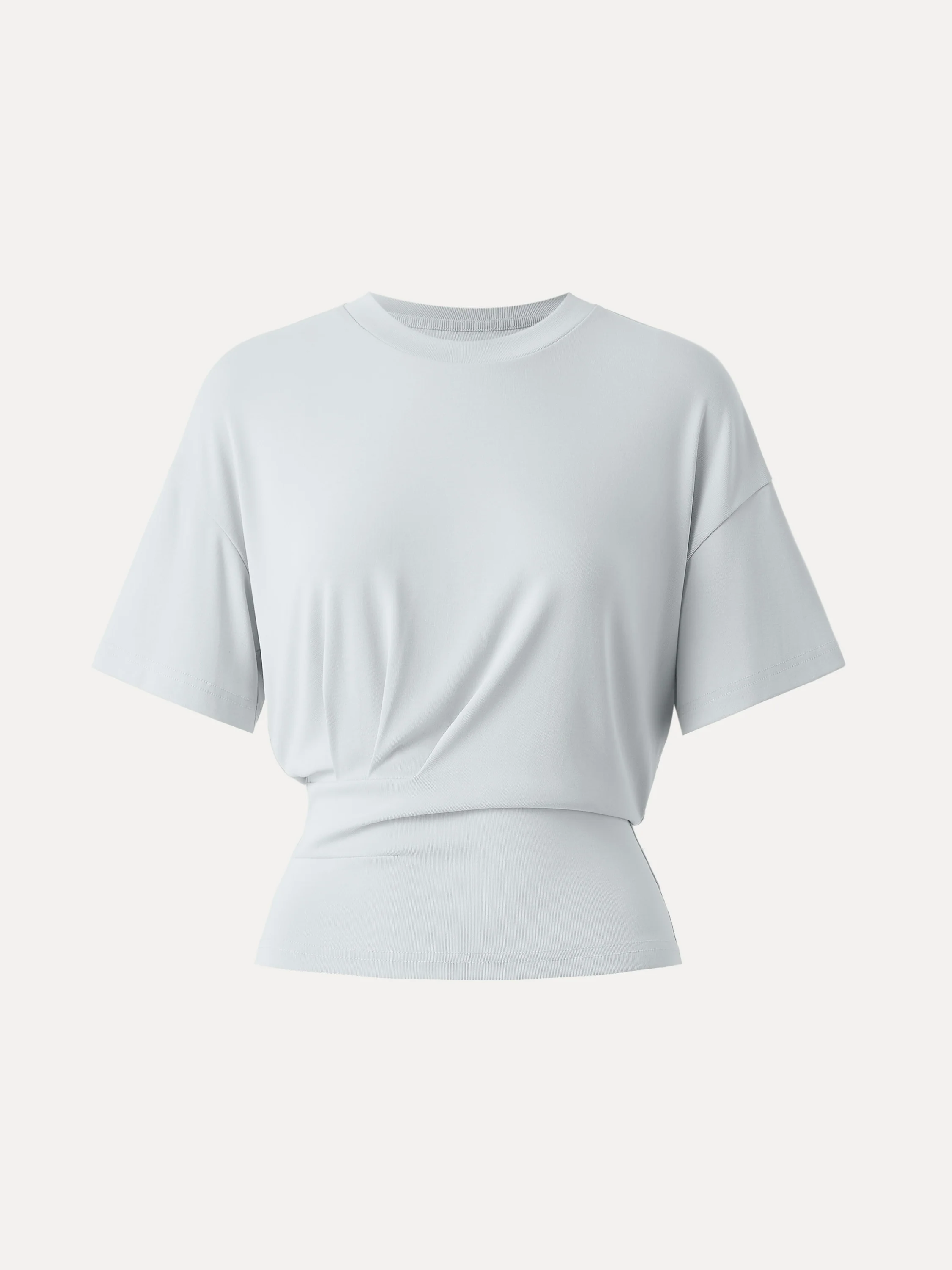 Crewneck Short Sleeve Tucked Tee - Image 8