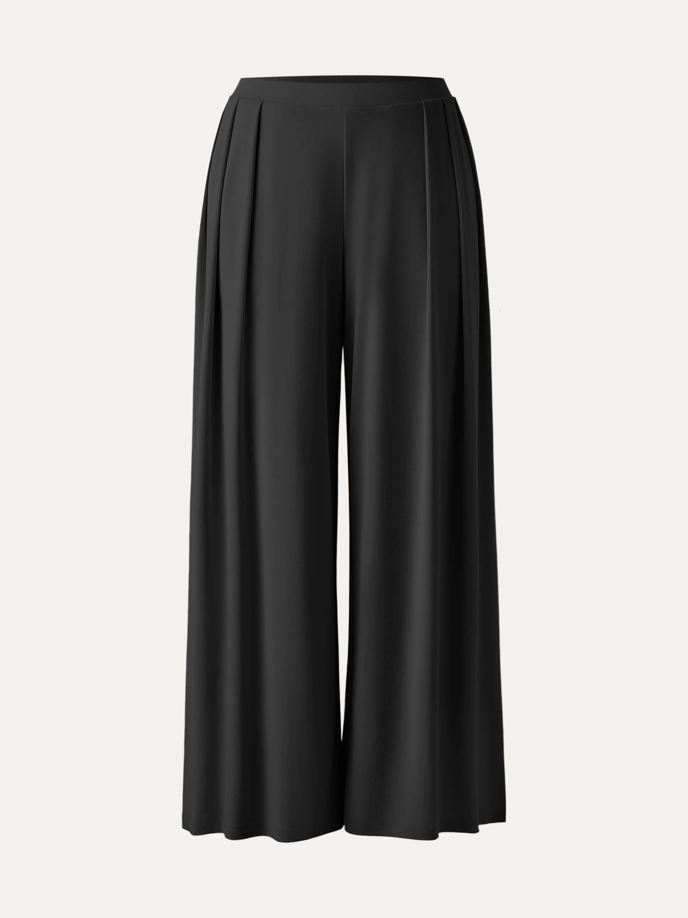 Sandwashed Mid Rise Pleated Wide Leg Palazzo Pant with Pockets - Image 11
