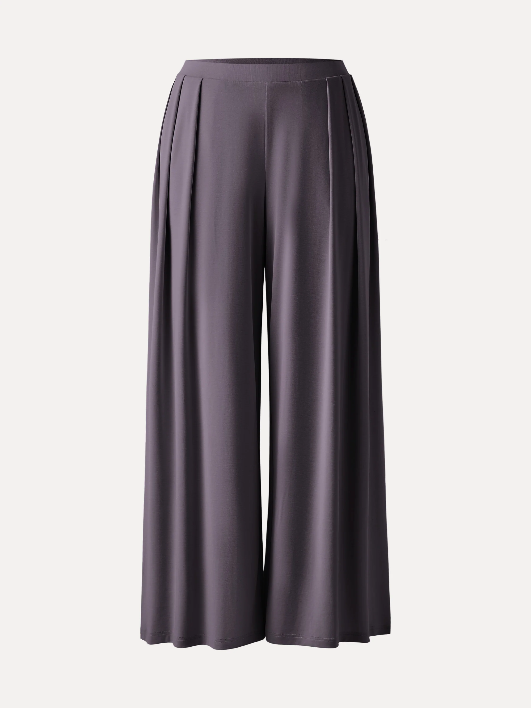 Sandwashed Mid Rise Pleated Wide Leg Palazzo Pant with Pockets - Image 12