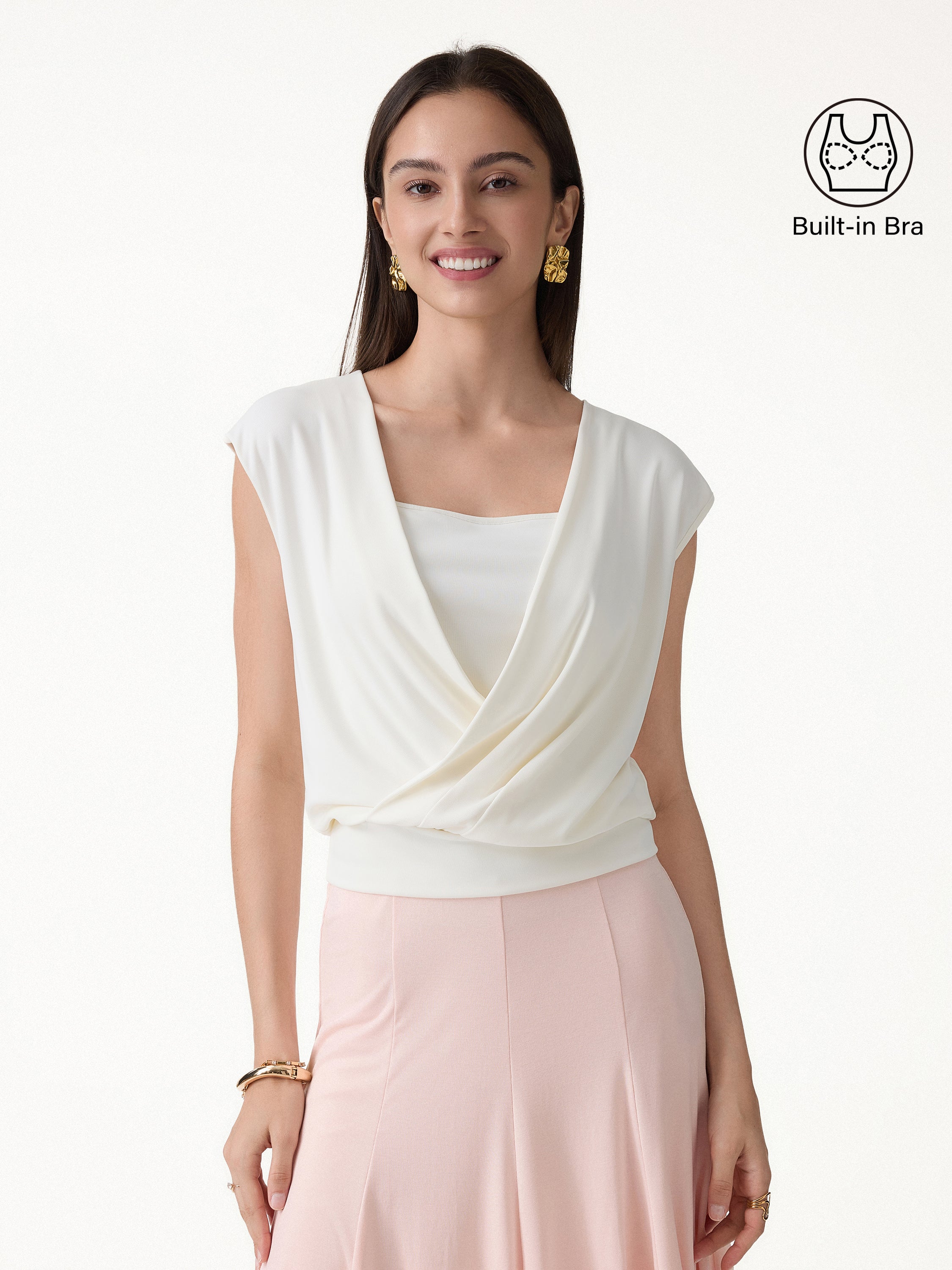 Sandwashed Modal 2-in-1 Wrap Bra Tank - Image 3