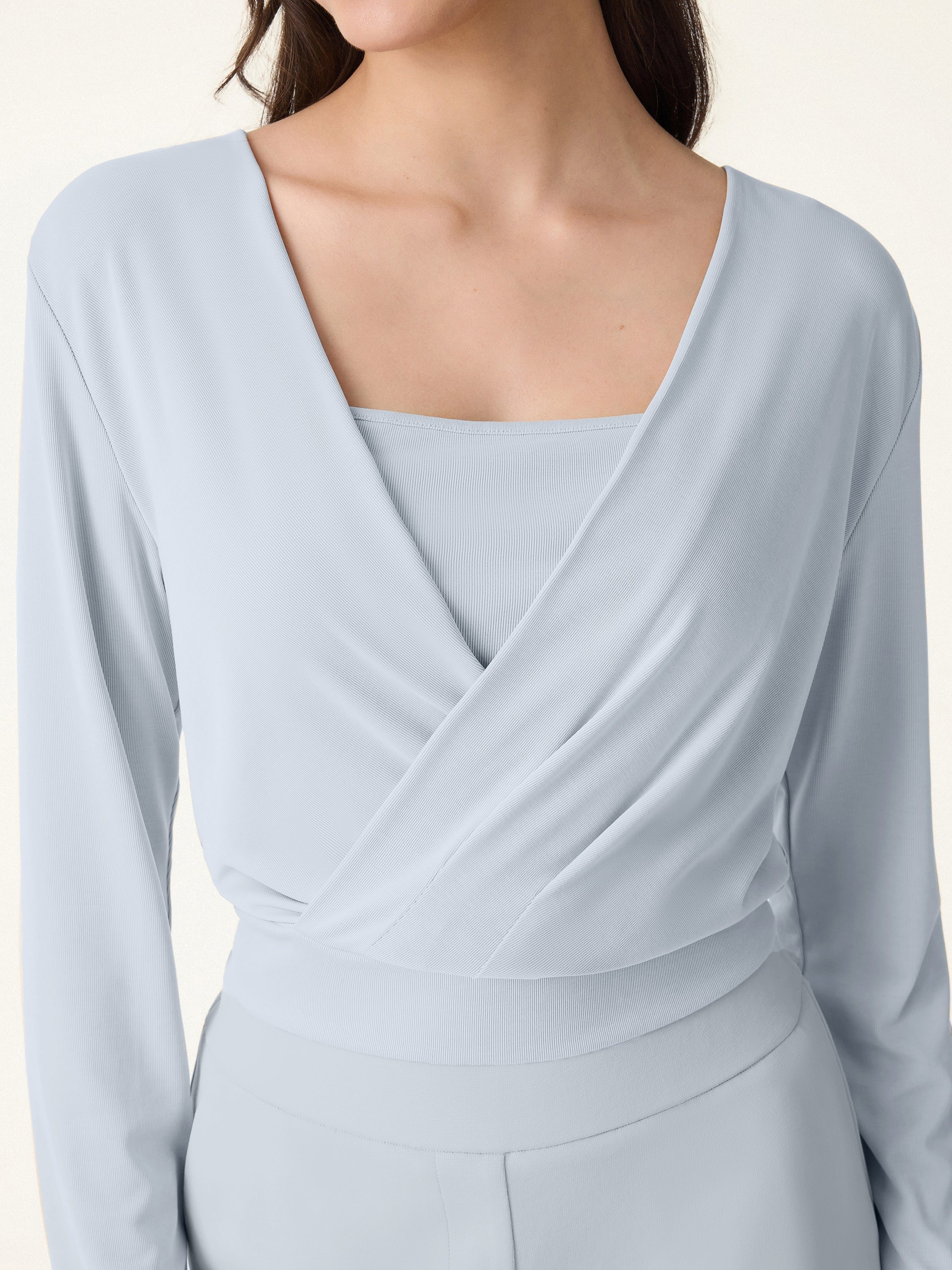 Sandwashed Modal 2-in-1 Wrap Bra Top - Image 5