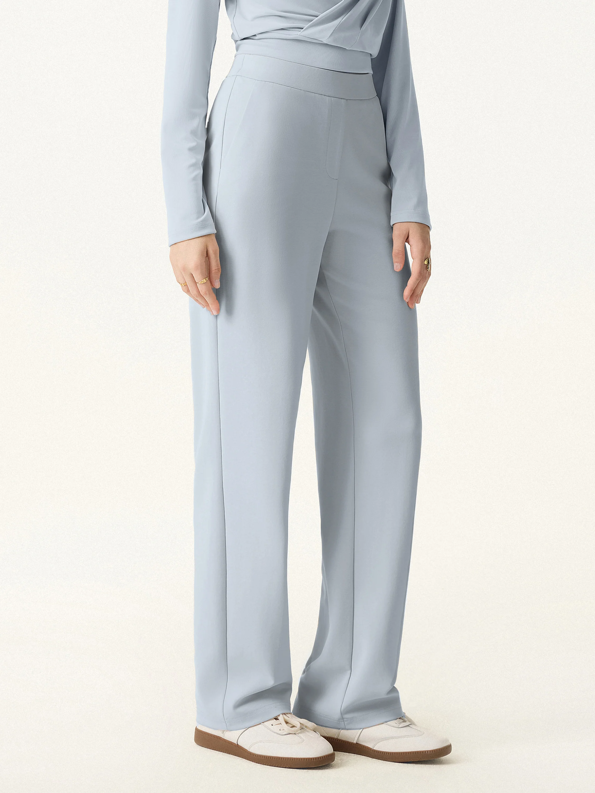 Sandwashed Modal Breathable Straight Leg Pull-on Travel Pant - Image 3