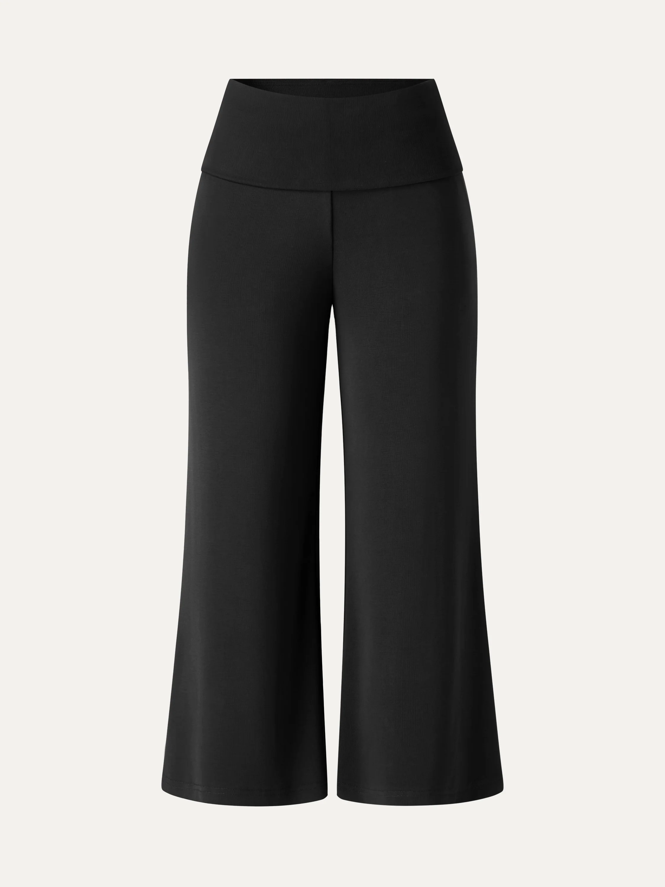 Sandwashed Modal Fold-Down Waist Flared Leg Pants - Image 6
