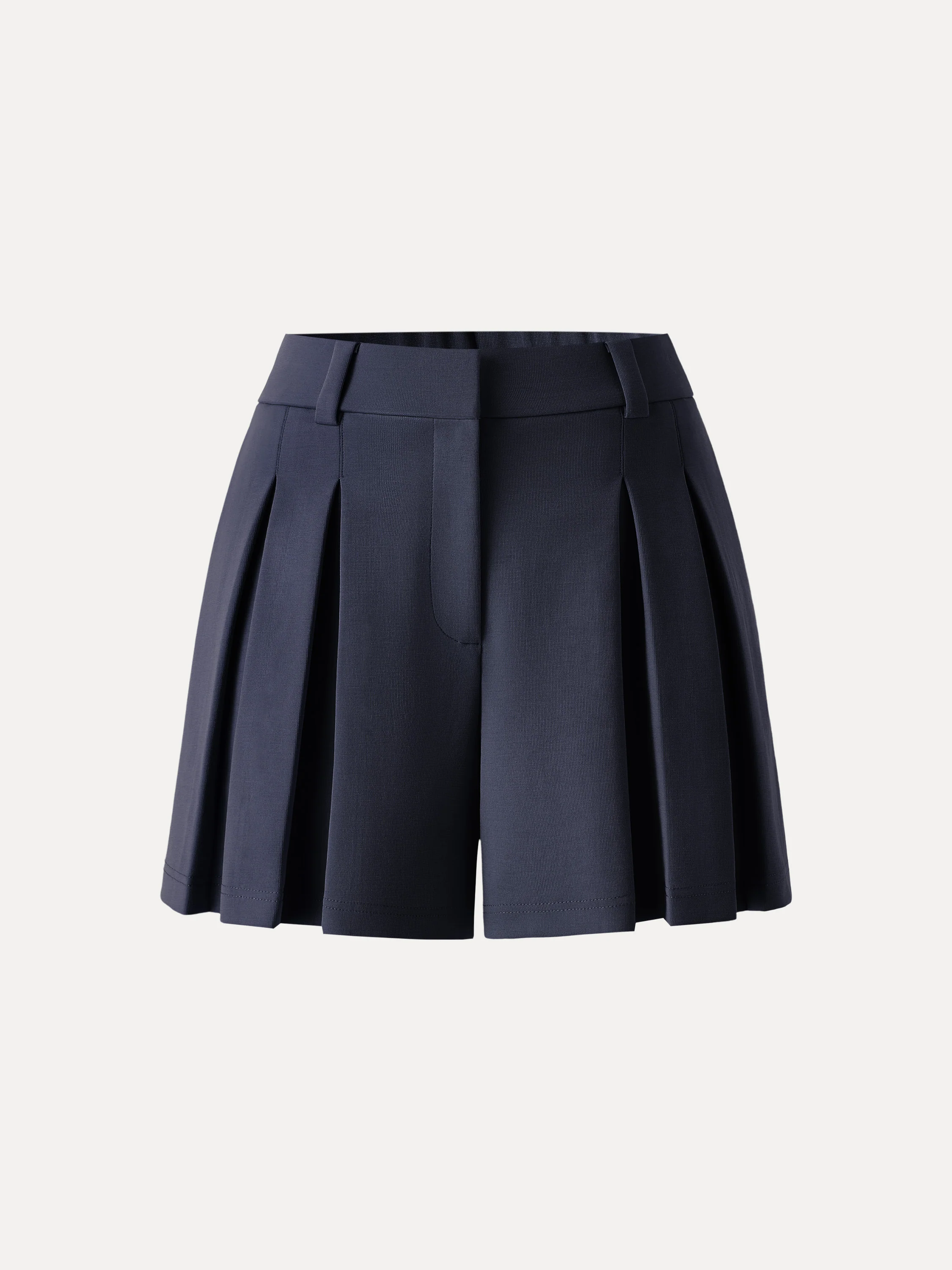 Sandwashed Modal High Rise A-Line Pleated Shorts - Image 12