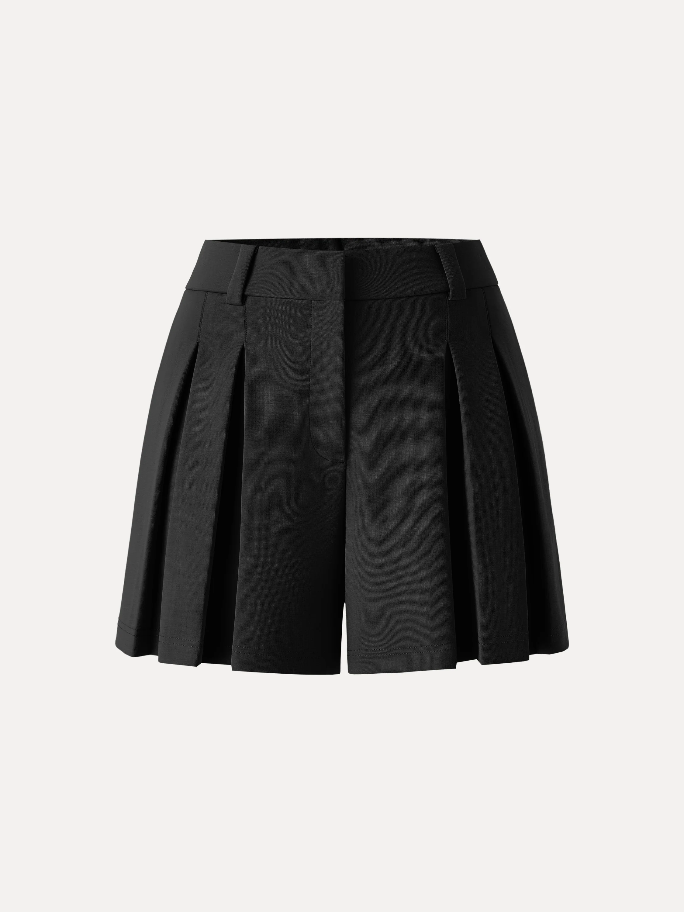Sandwashed Modal High Rise A-Line Pleated Shorts - Image 13
