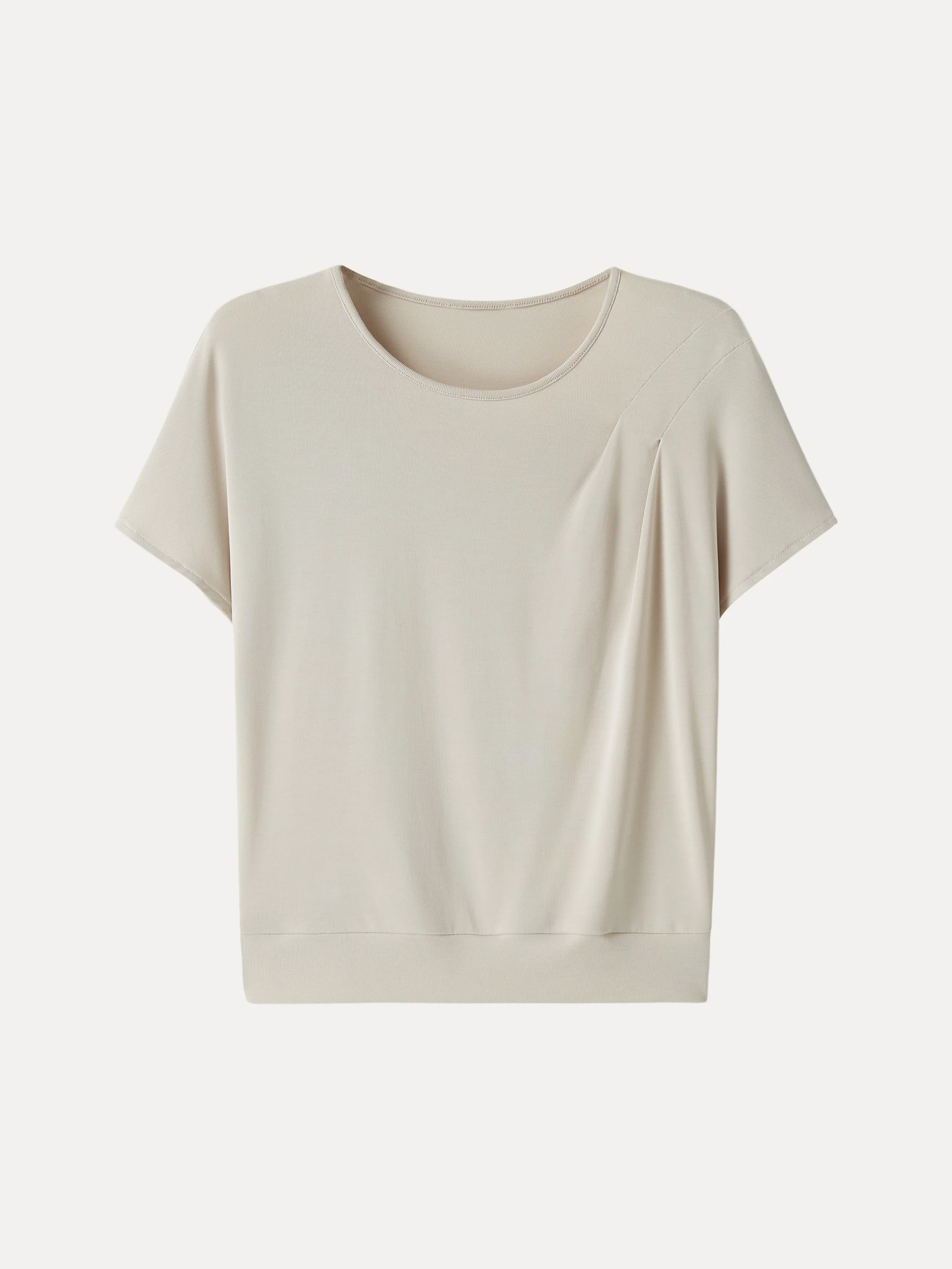Sandwashed Relaxed Round Neck Cap Sleeve Tee - Image 6