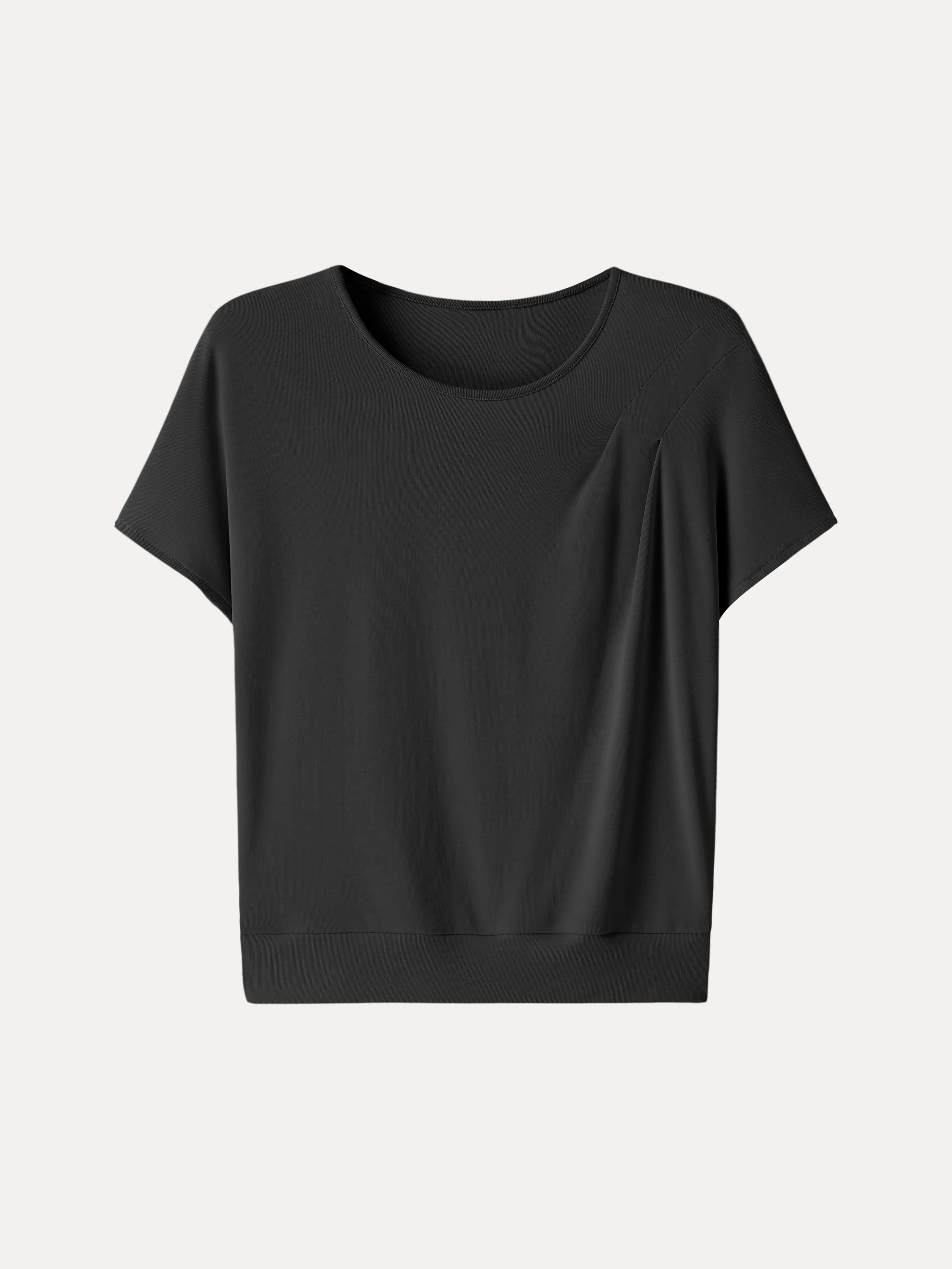 Sandwashed Relaxed Round Neck Cap Sleeve Tee - Image 8