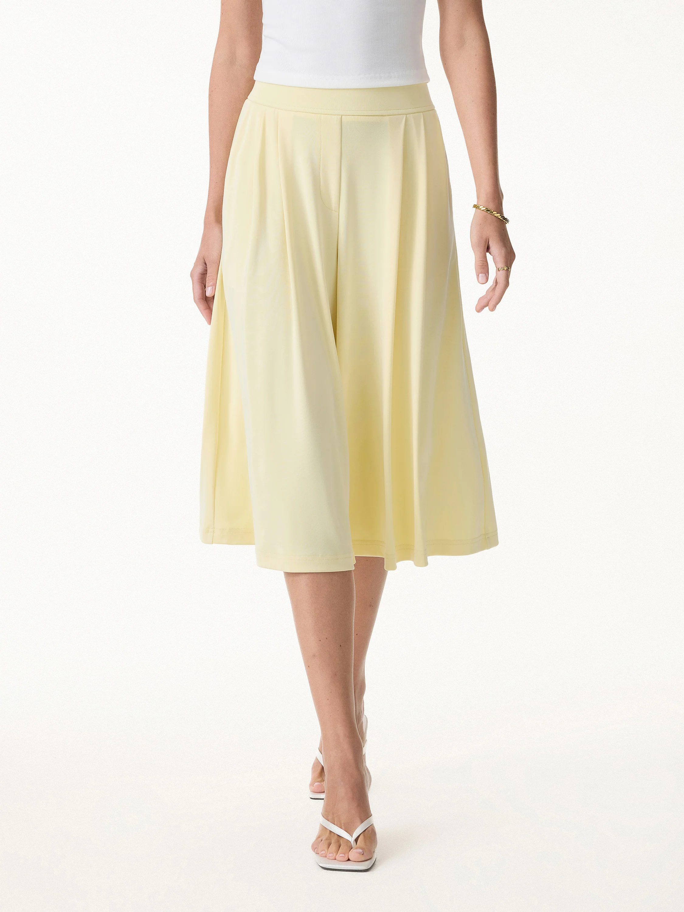 Sandwashed Super Flowy Cropped Palazzo Leg Pant with Pockets - Image 3