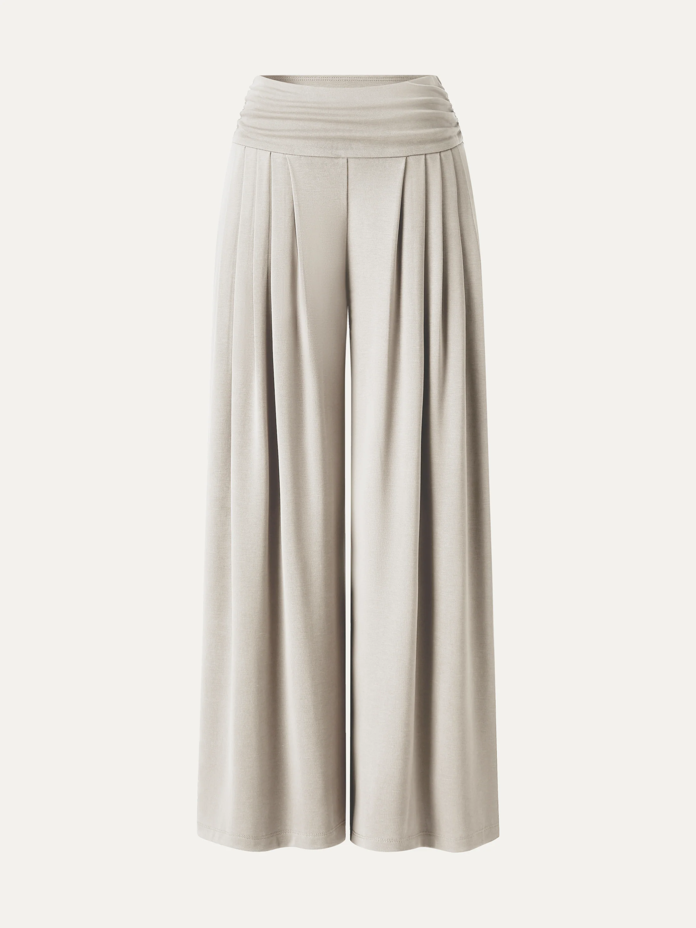 Sandwashed Super Flowy Tucked Palazzo Pant with Pockets - Image 7