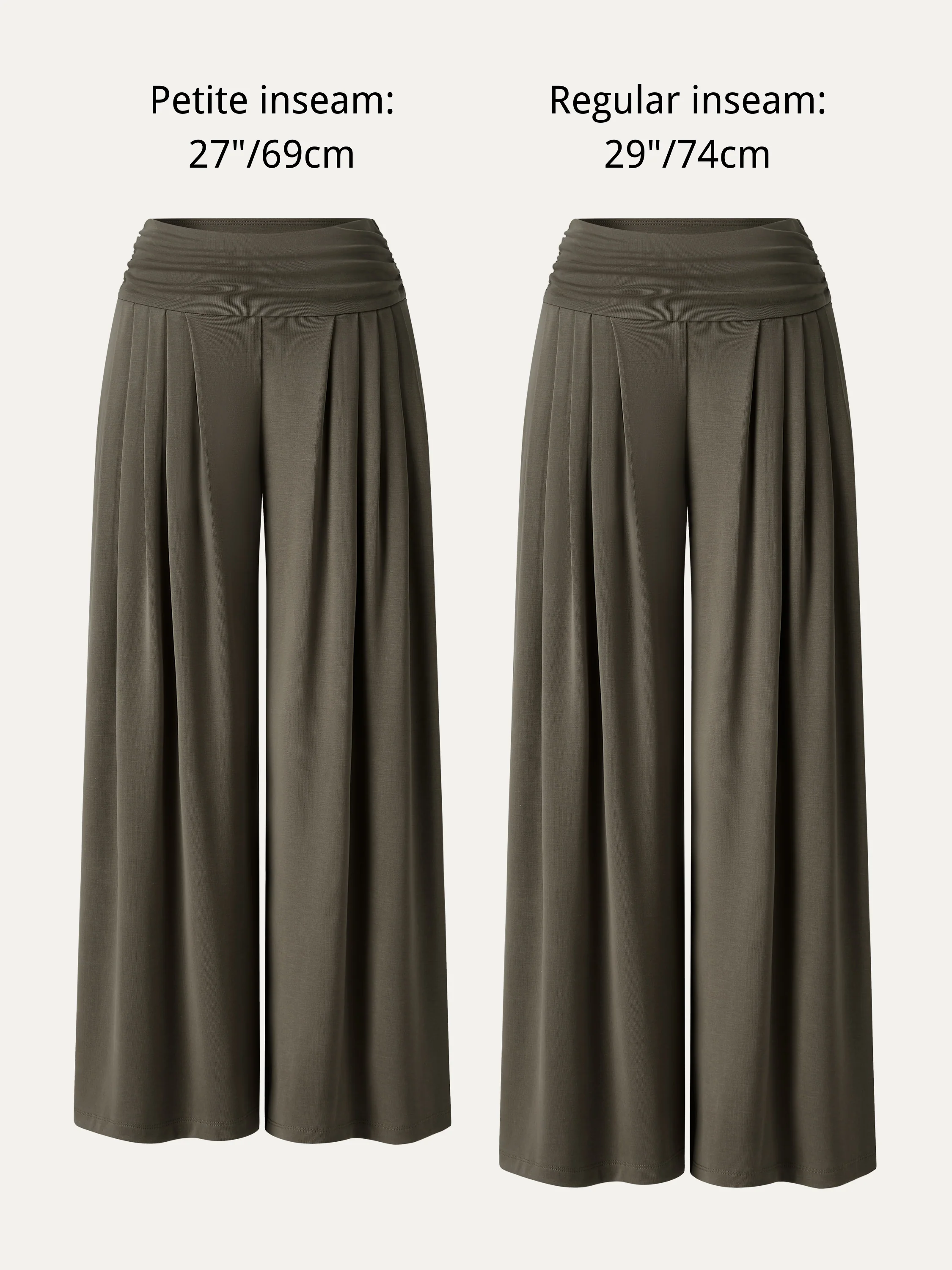 Sandwashed Super Flowy Tucked Palazzo Pant with Pockets - Image 8