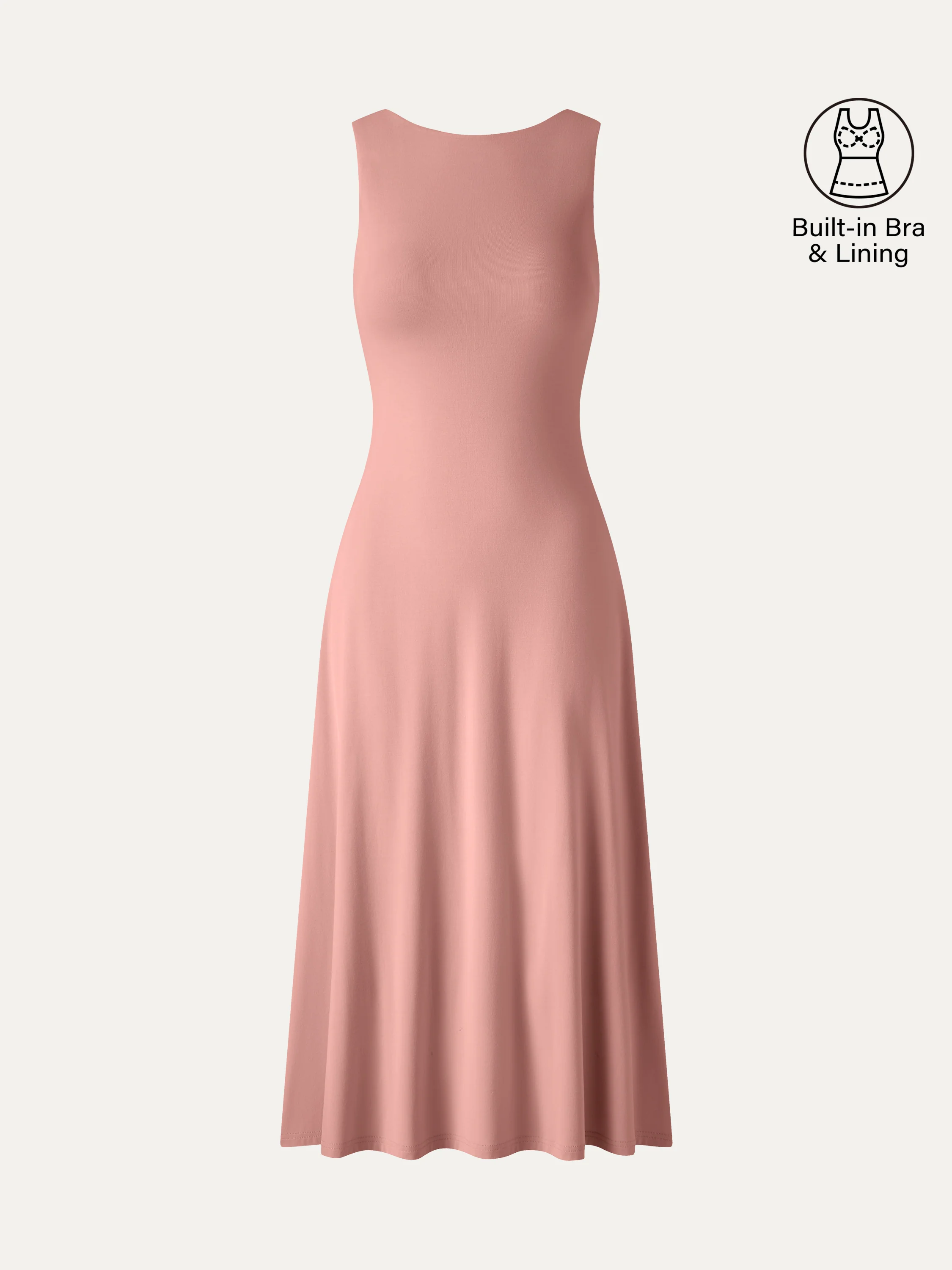 SkinKiss Boatneck Open-Back Flowy Midi Bra Dress - Image 10