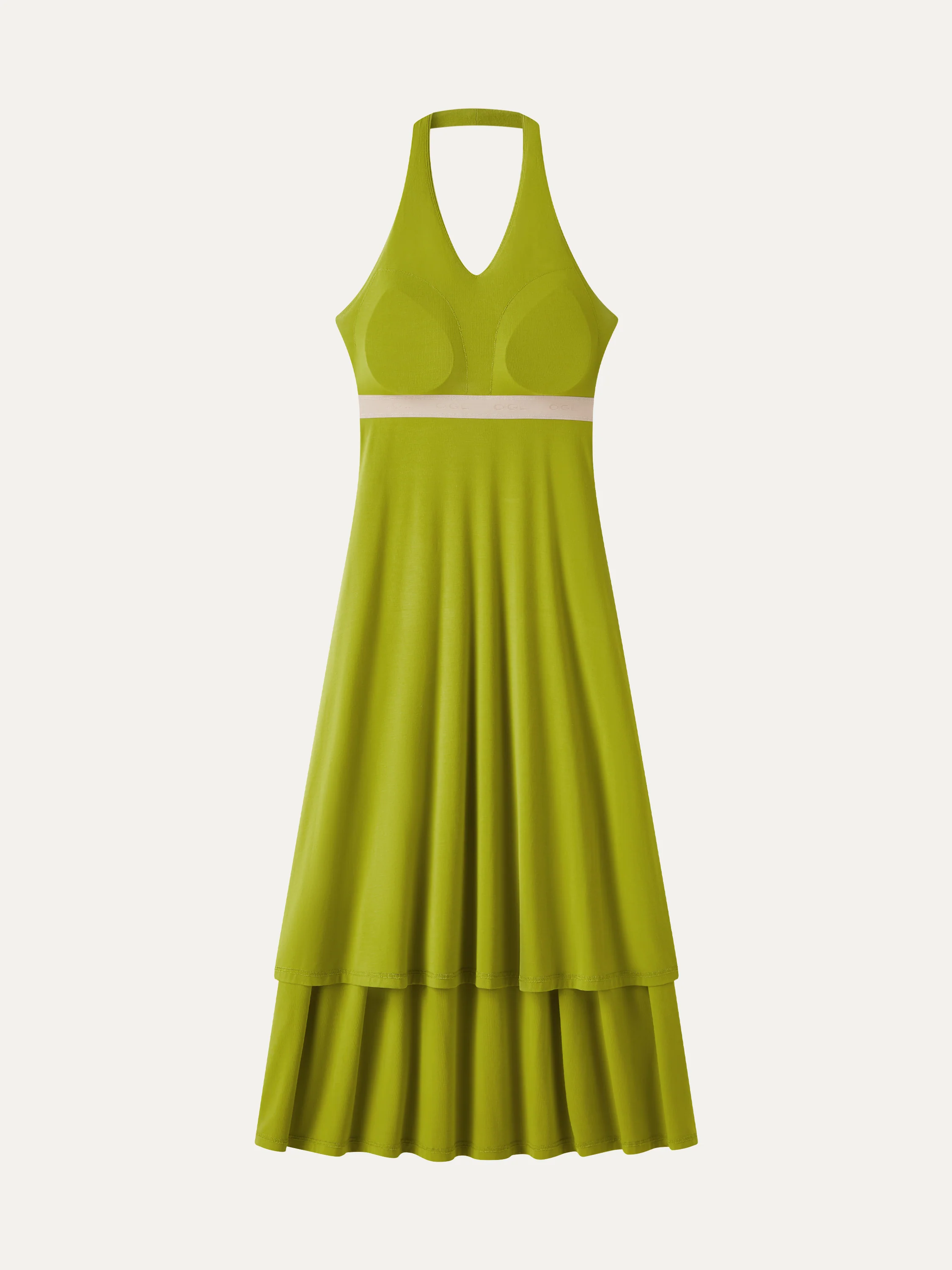 SkinKiss Halter Ruched Midi Bra Dress with Pockets - Image 9