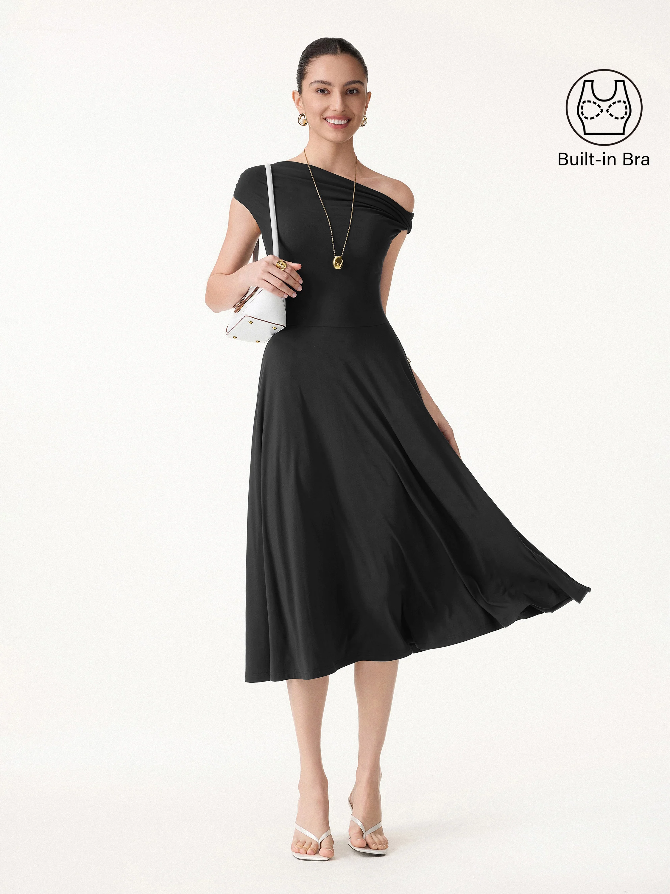 SkinKiss Multi-Wear Midi Bra Dress with Pockets - Image 8