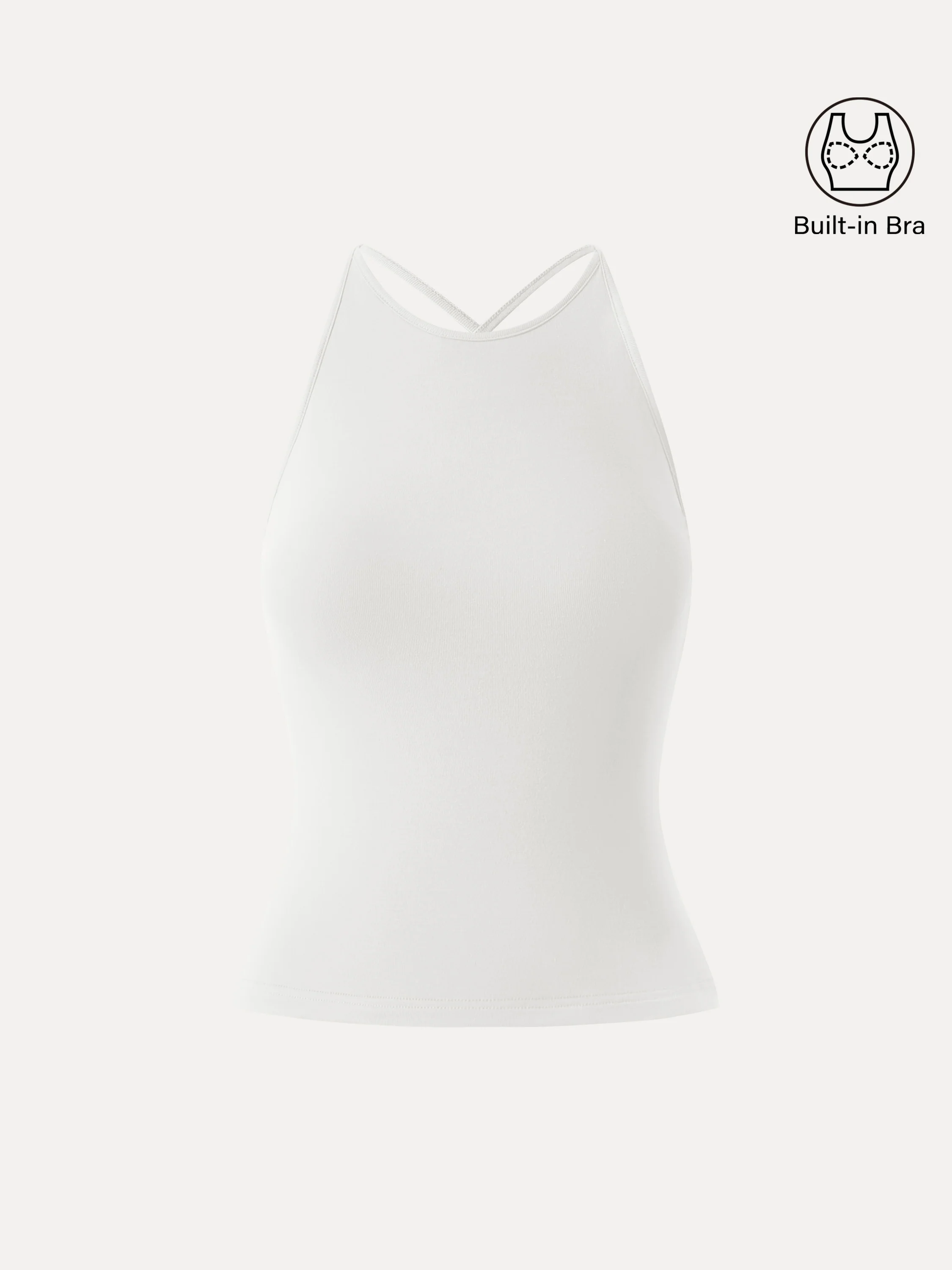 SkinKiss Round Neck Cross-Back Bandless Bra Top - Image 11