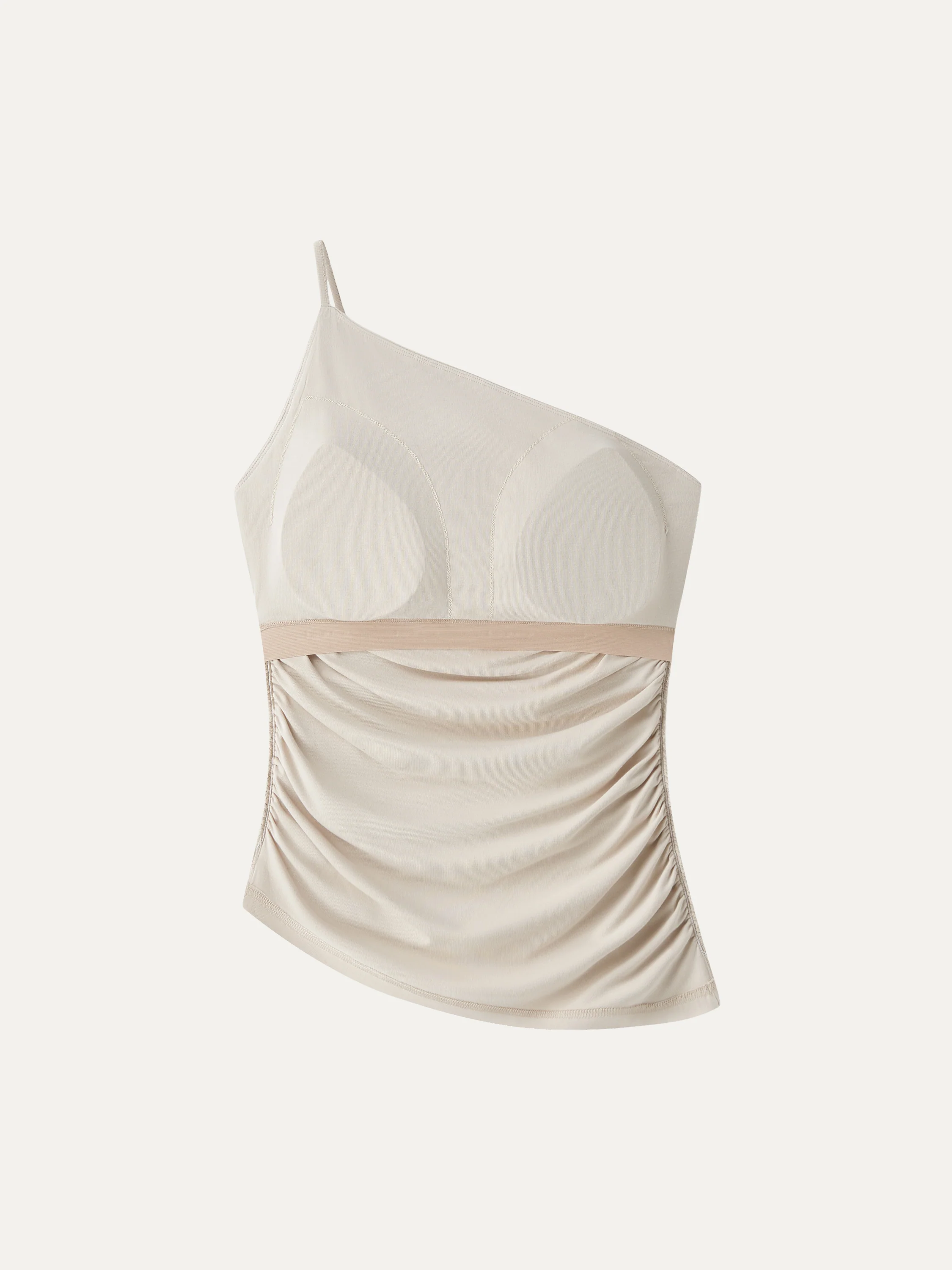 SkinKiss Ruched One Shoulder Asymmetrical Bra Top - Image 6