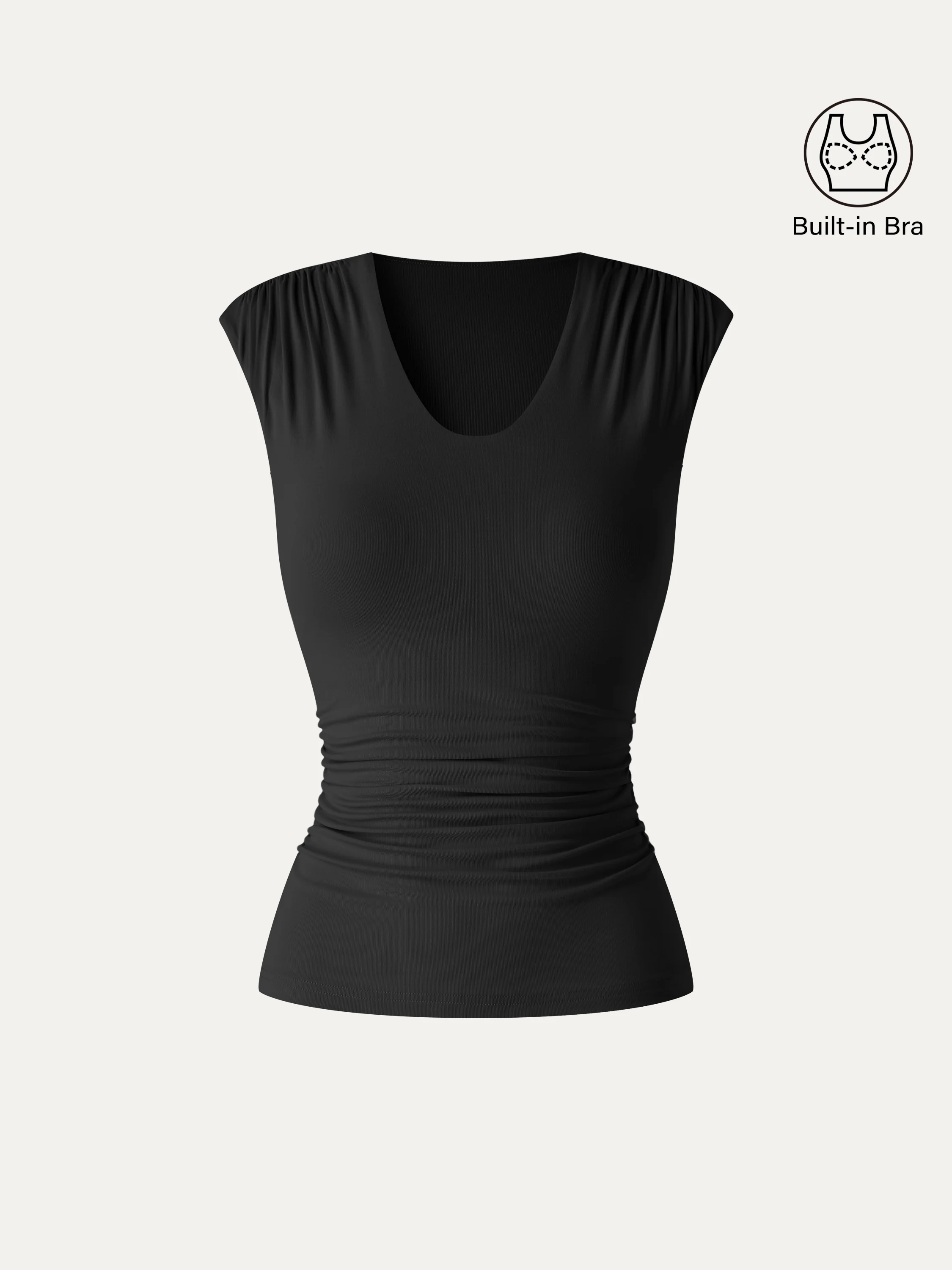 SkinKiss Scoop Neck Gathered Bra Top - Image 10
